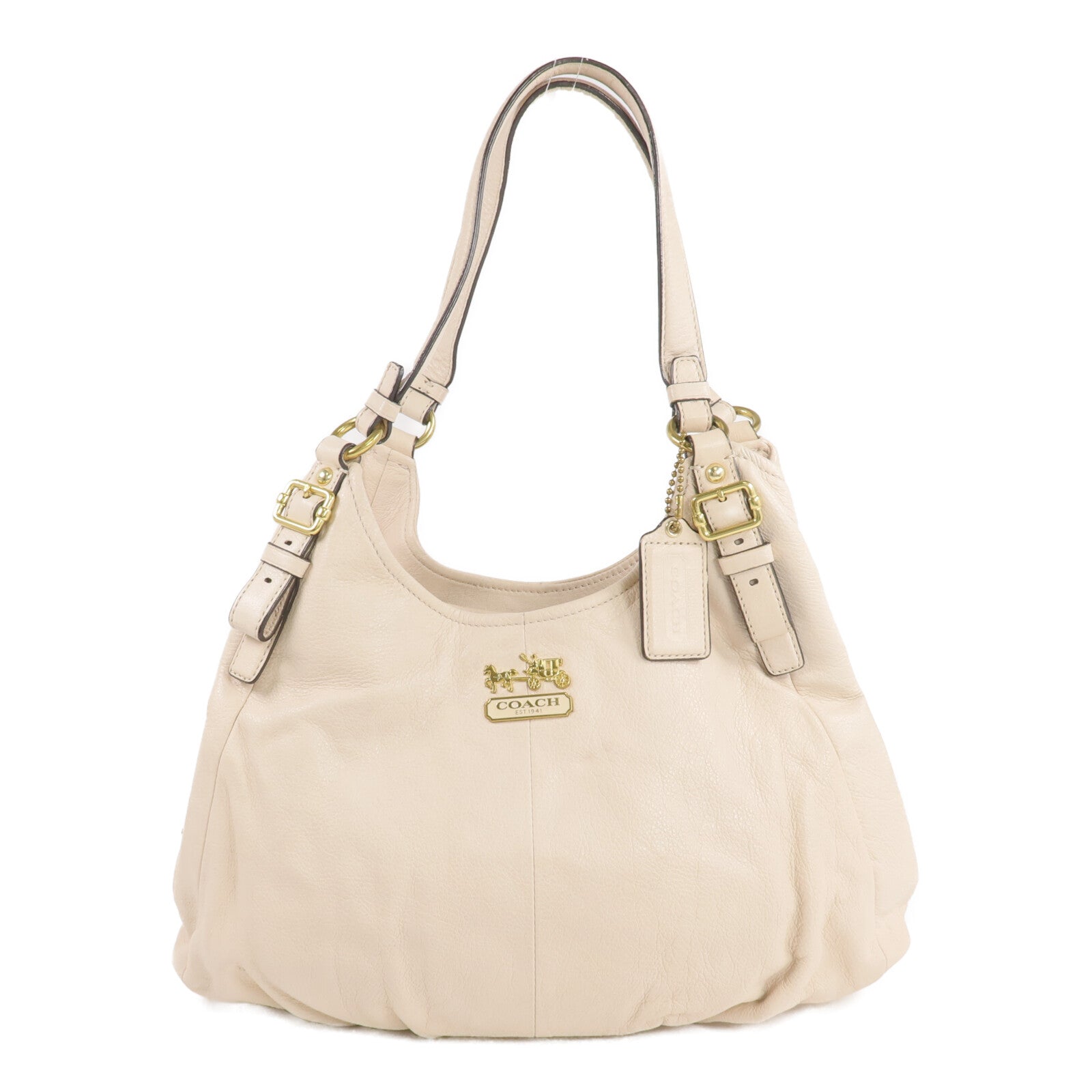 COACH 牛皮皮革Shoulder Bag金扣肩背袋