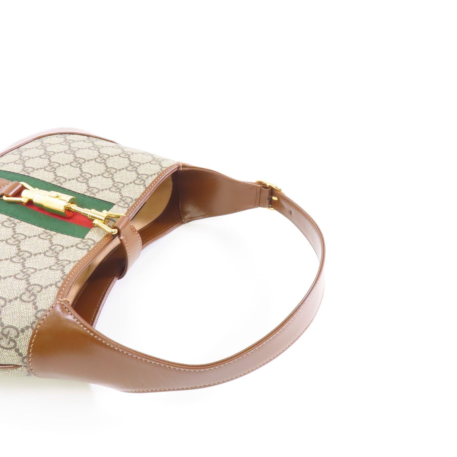 GUCCI 塗層帆布/皮革2 Way Shoulder金扣肩背兩用袋啡色