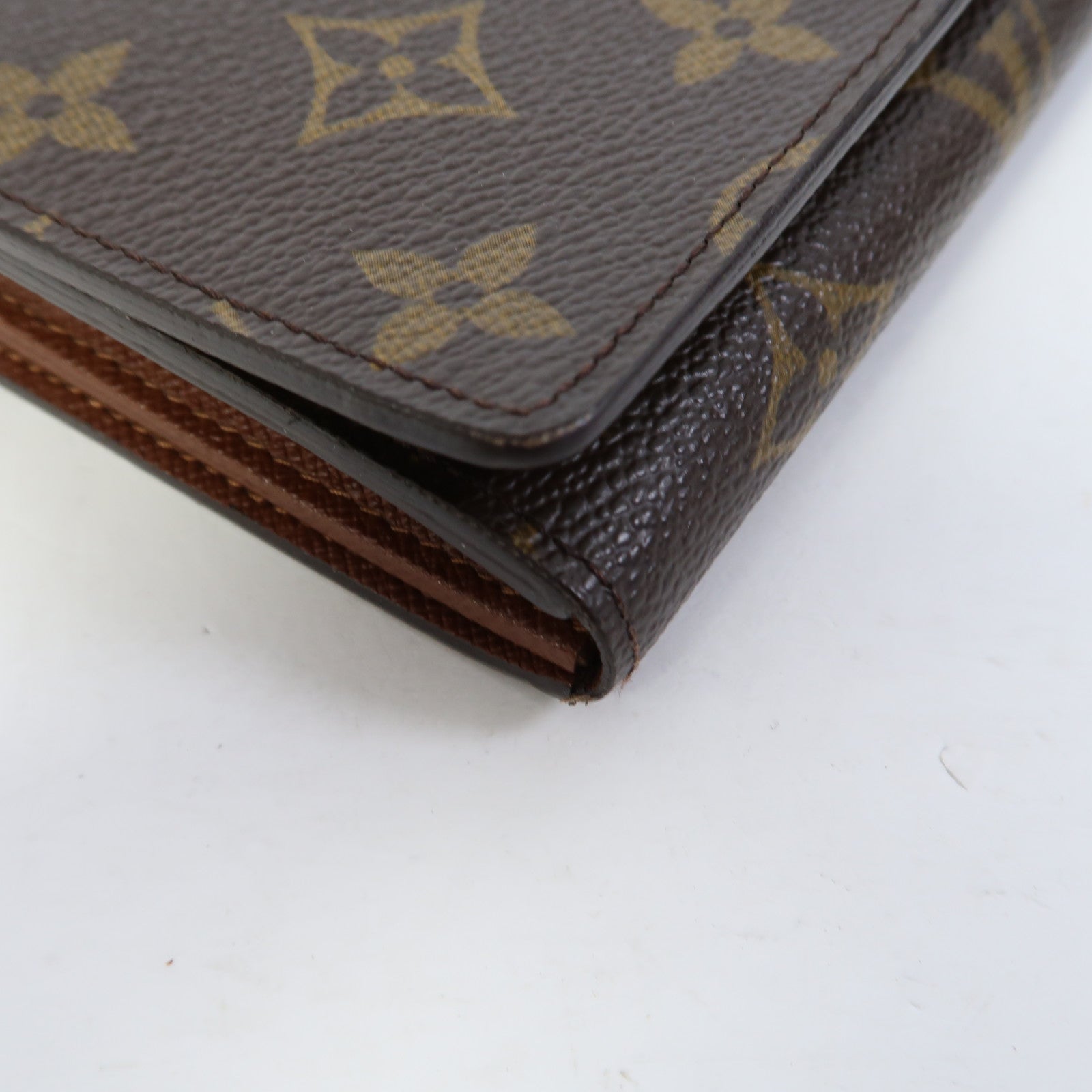 LOUIS VUITTON Monogram Portefeuille Tresor金扣錢包啡色
