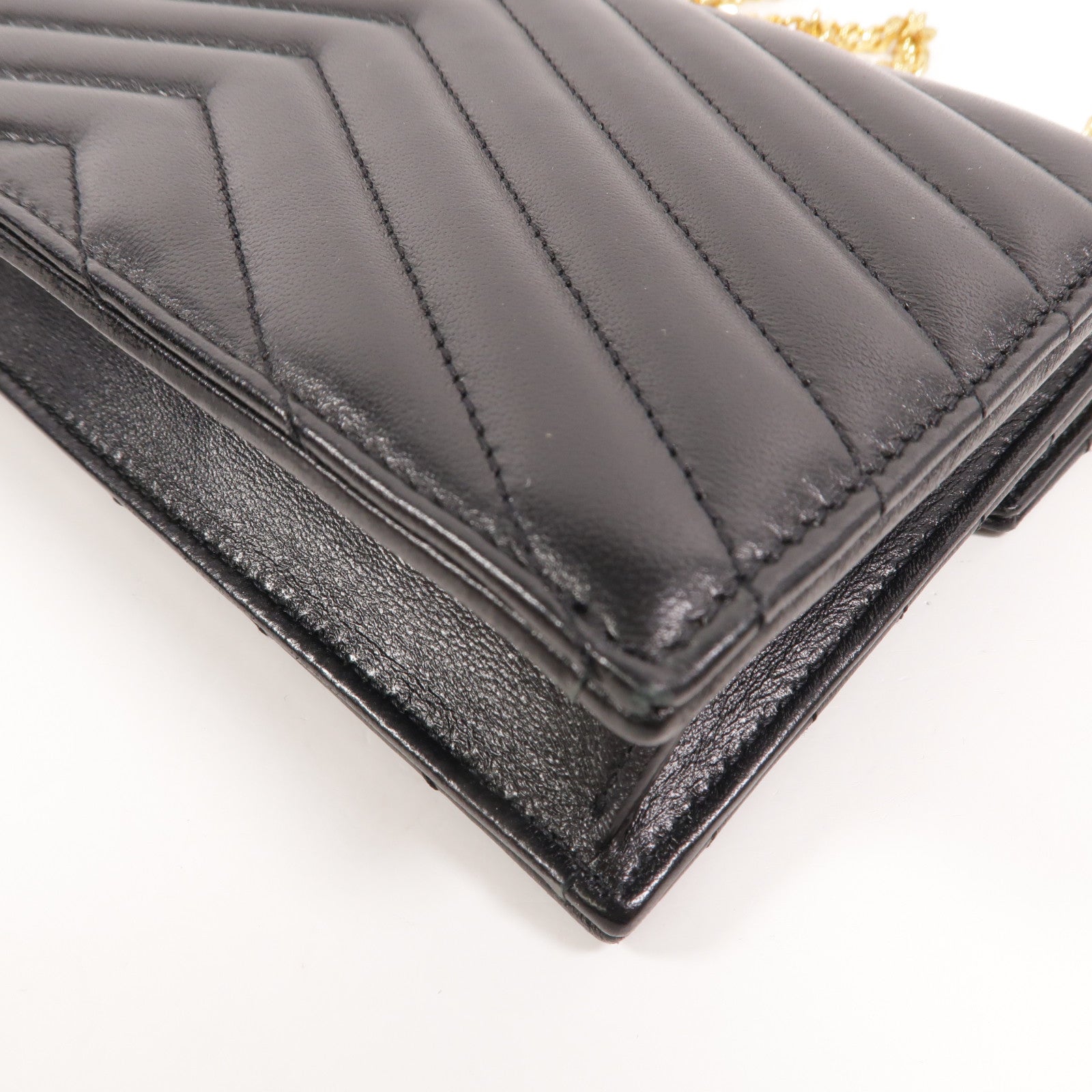 SAINT LAURENT 羊皮皮革Cassandre鏈帶肩背袋