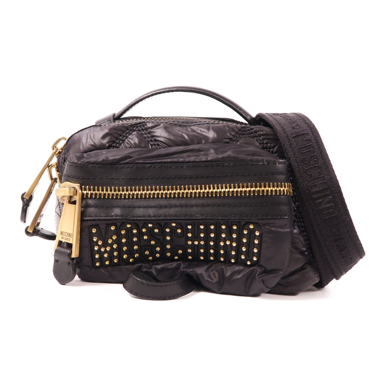 MOSCHINO 尼龍Shoulder Bag金扣肩背袋