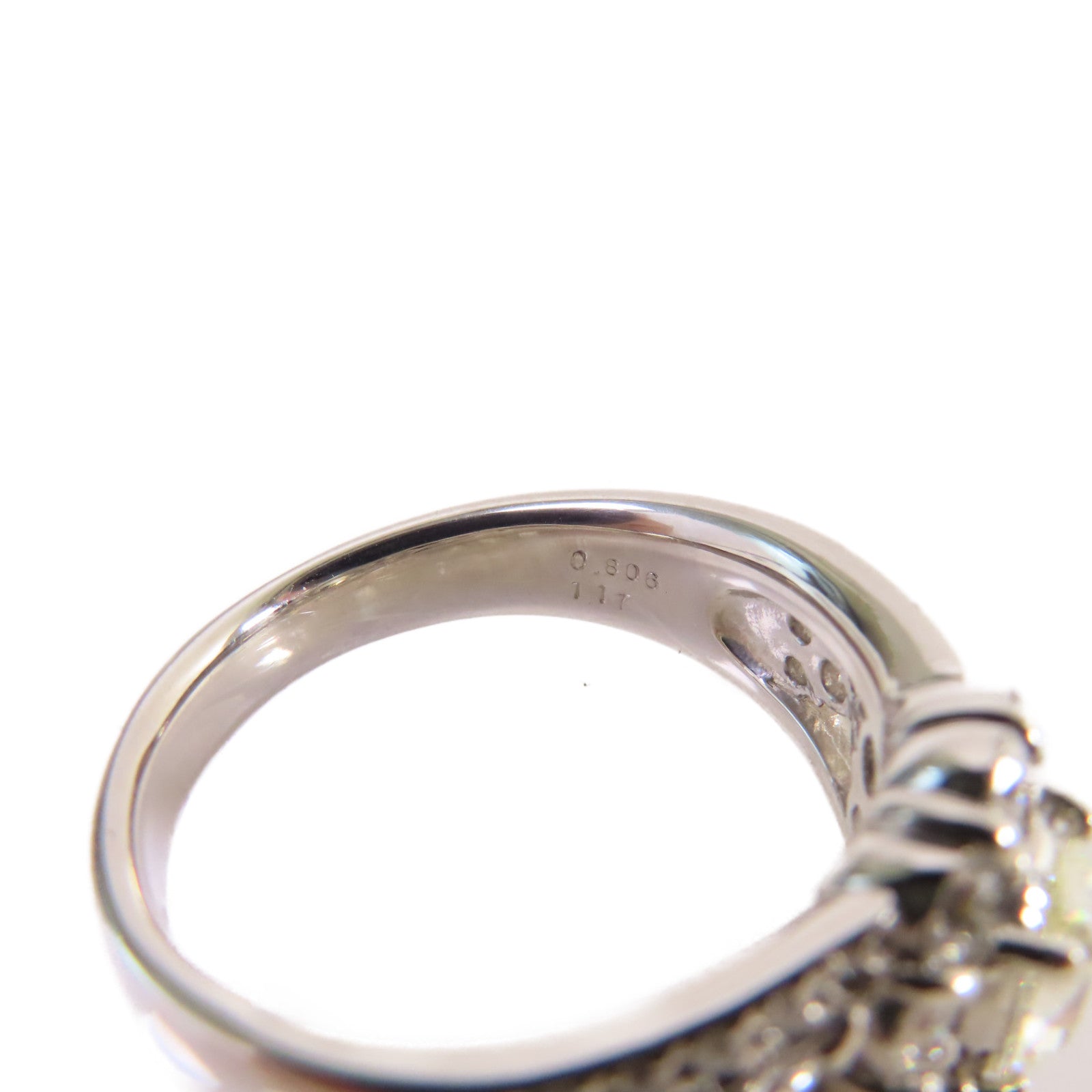 JEWELRY 【激減優惠】PT900鉑金/1.17ct/0.806ct鑽石Diamond Ring戒指US#8.75