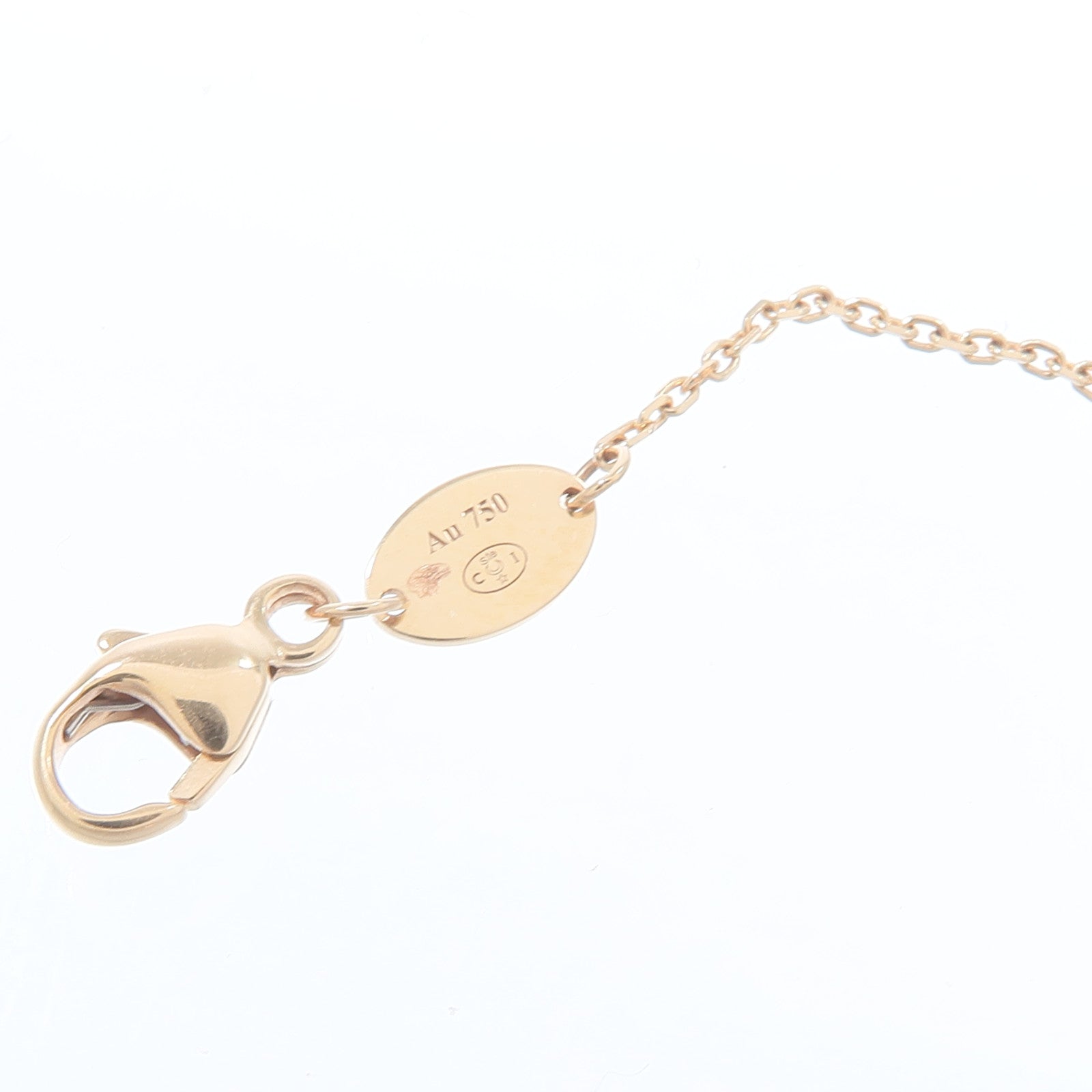 Chaumet 18K玫瑰金Jeux De Liens孔雀石/鑽石項鍊