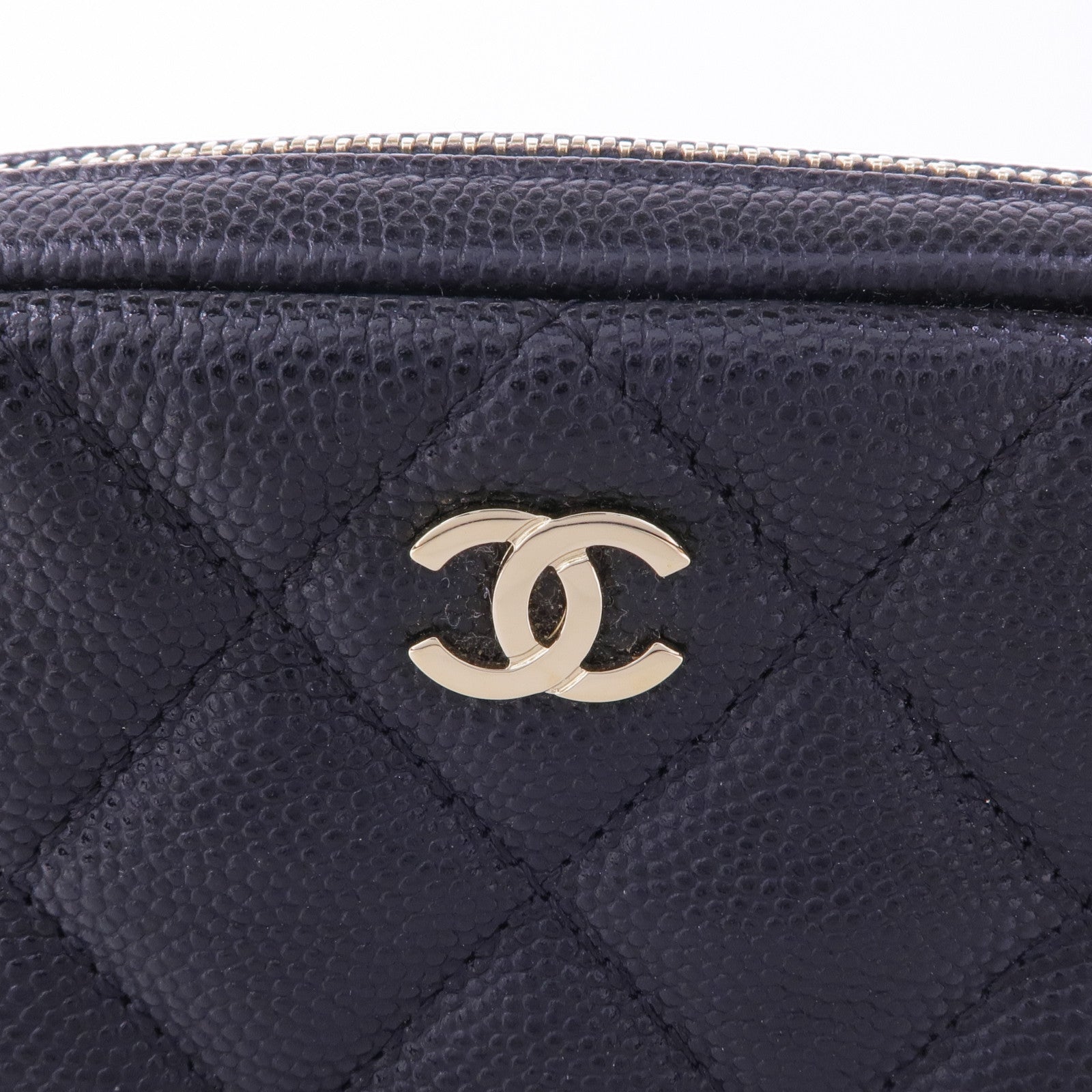 CHANEL 牛皮皮革Cosmetic Pouch金扣化妝袋