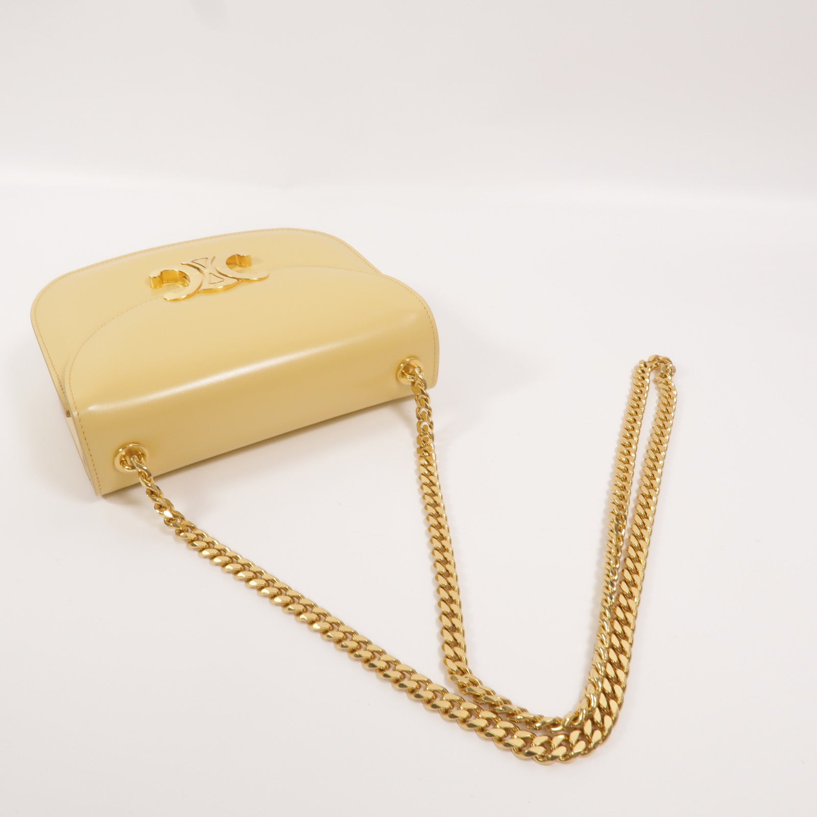 CELINE 牛皮皮革Besace Clea鏈帶肩背袋