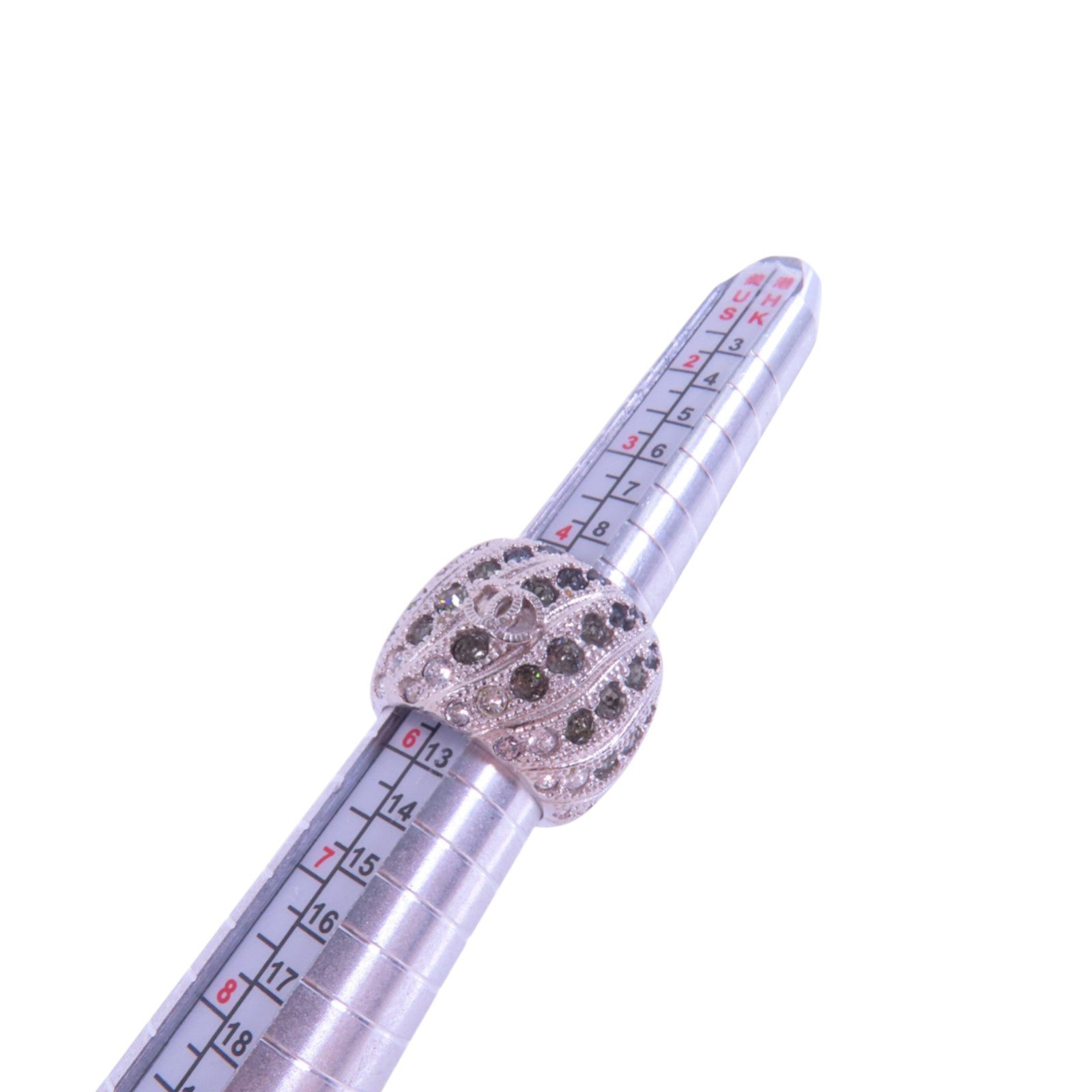 CHANEL 金屬/水鑽Ring戒指US#5