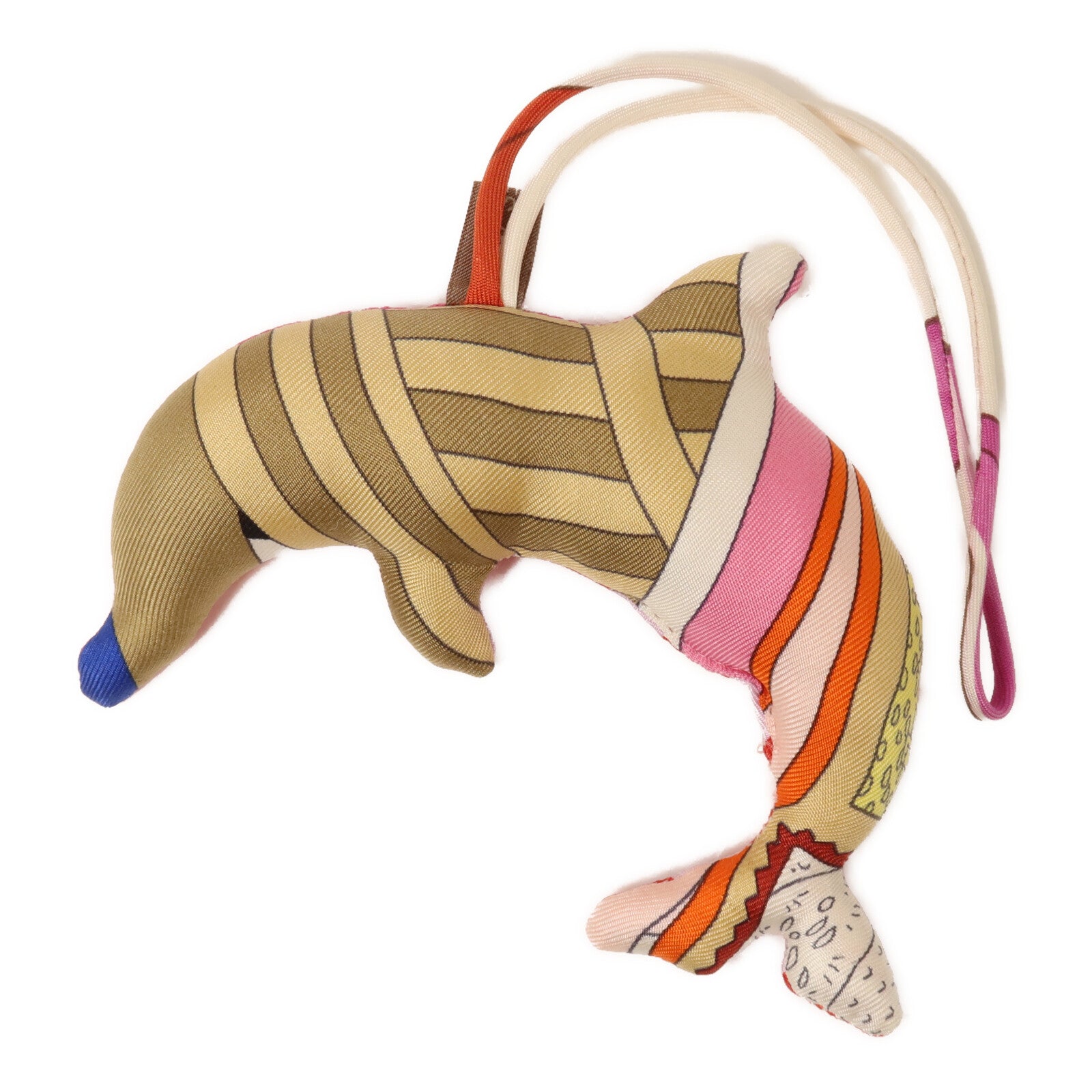 HERMES 絲質Dolphin Petit H Silk Bridle掛飾