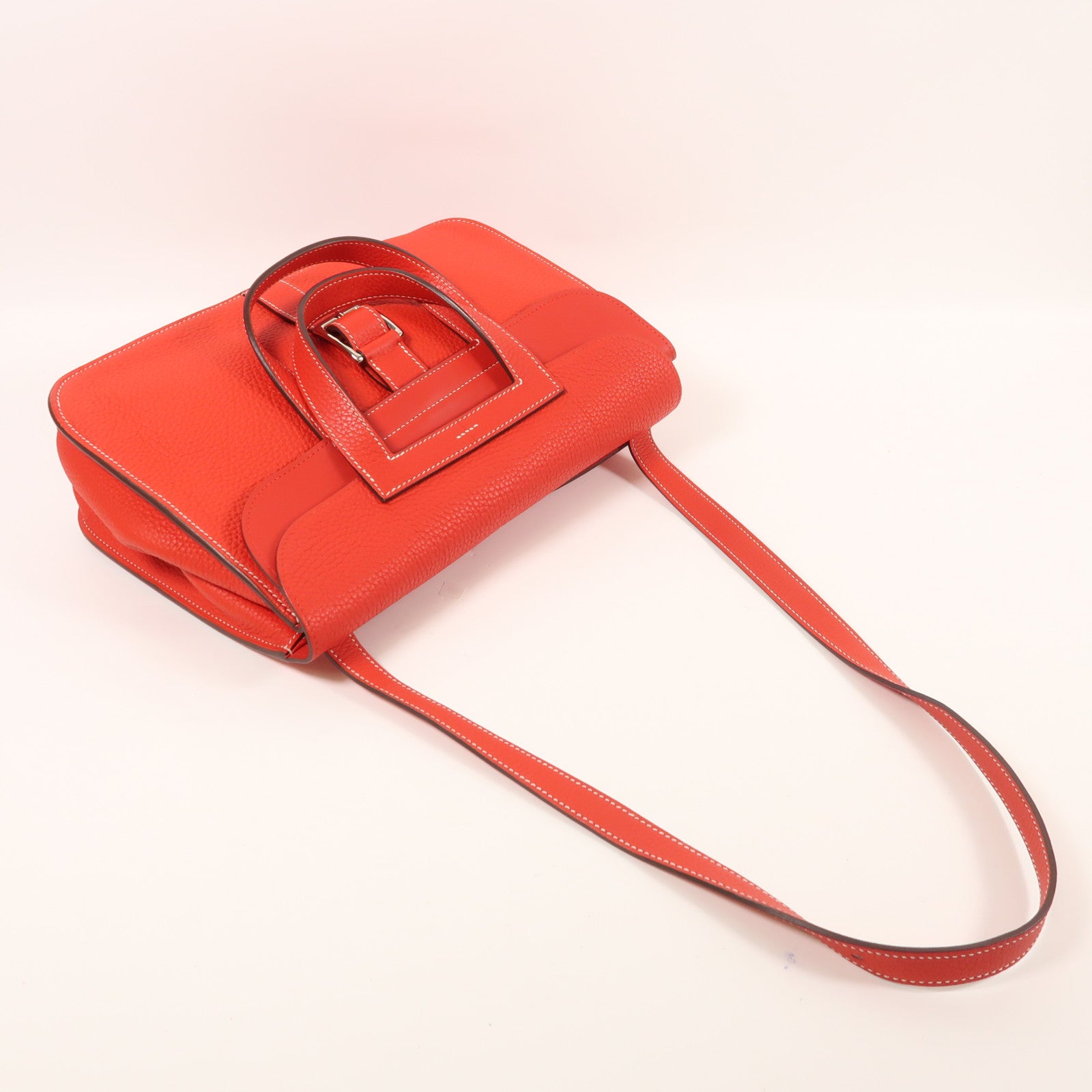 HERMES Clemence皮革Halzan 31銀扣手挽肩背兩用袋