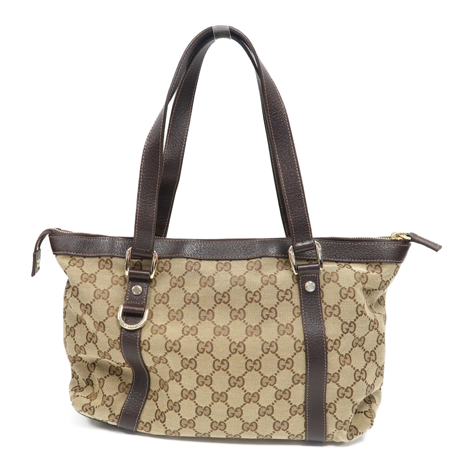 GUCCI 帆布Shoulder Bag金扣肩背袋啡色