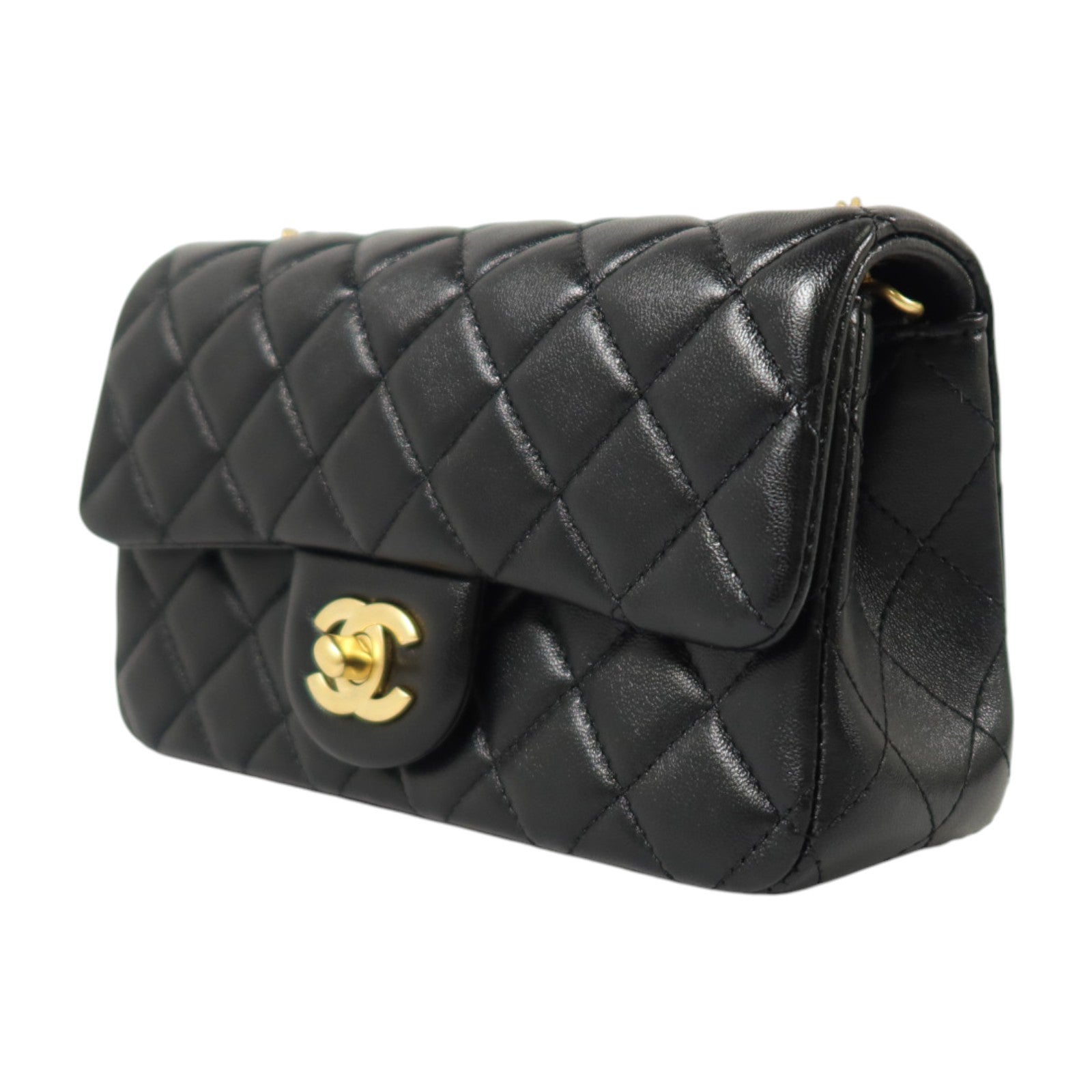 CHANEL 羊皮皮革Classic 20 Goldball金扣鏈帶肩背袋