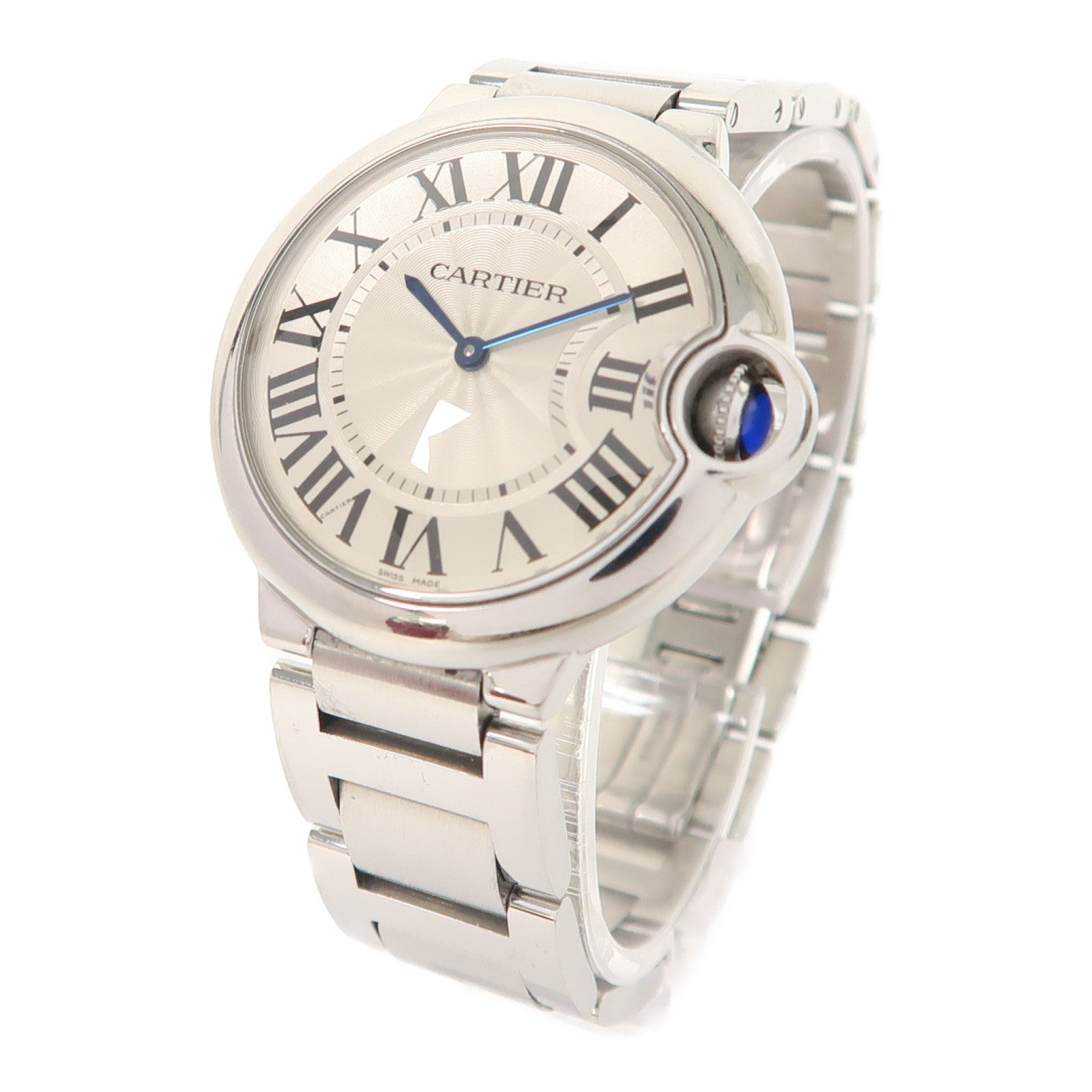 CARTIER Ballon Bleu Quartz Watch W69011Z4 Stainless Steel Silver