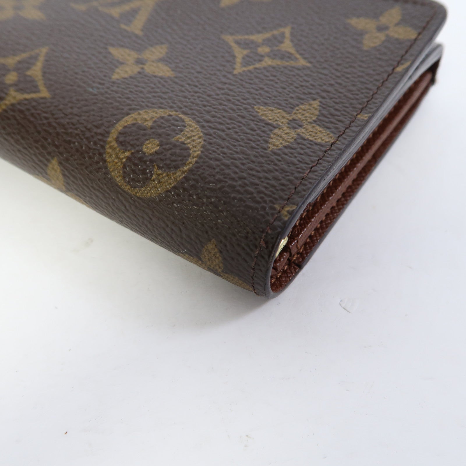 LOUIS VUITTON Monogram Portefeuille Tresor金扣錢包啡色