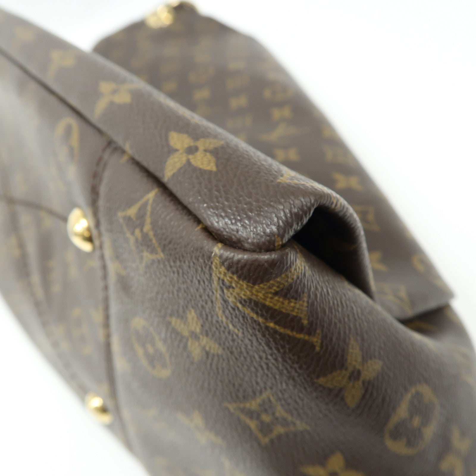 LOUIS VUITTON Monogram Artsy MM金扣肩背袋棕色