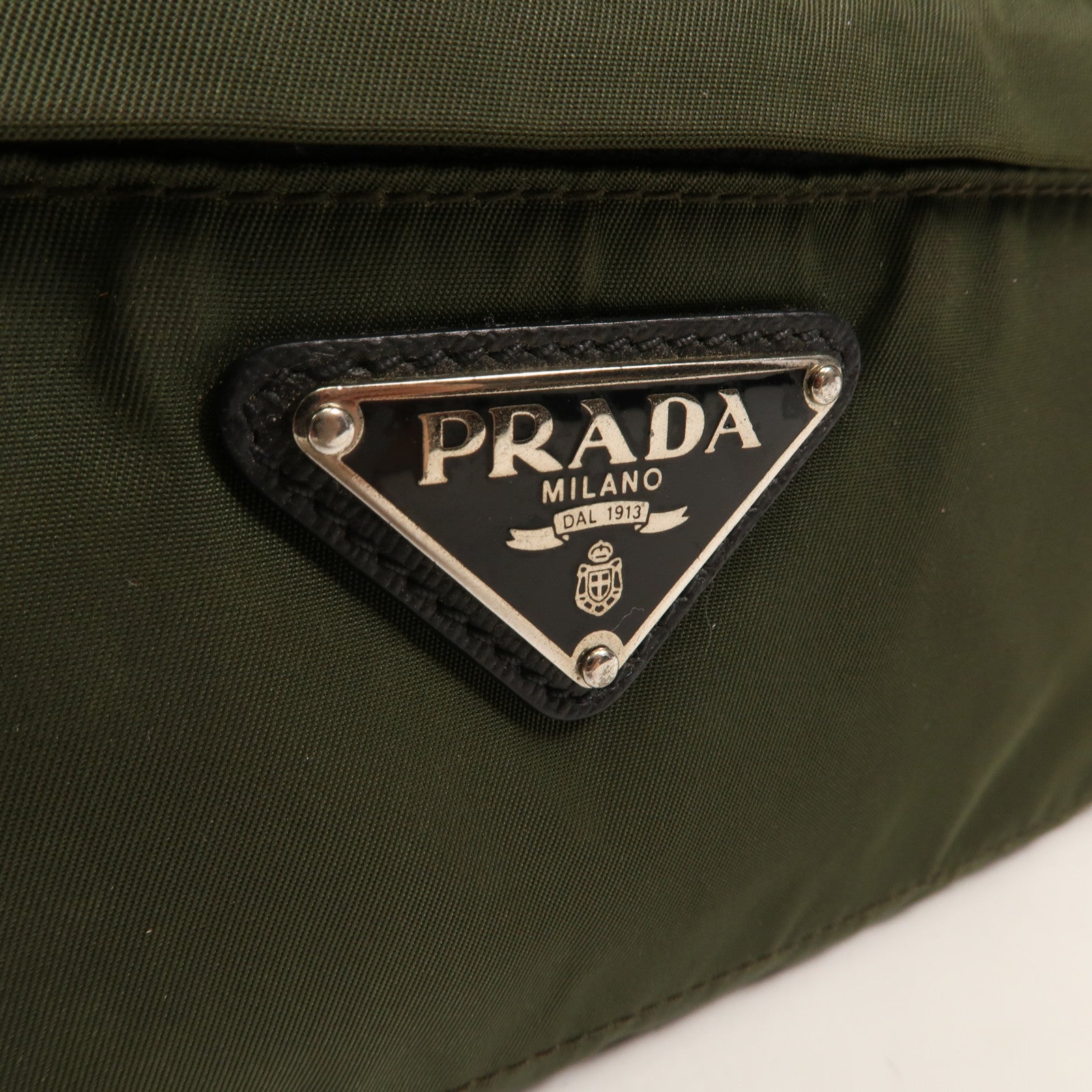 PRADA 帆布Waist Bag銀扣腰包