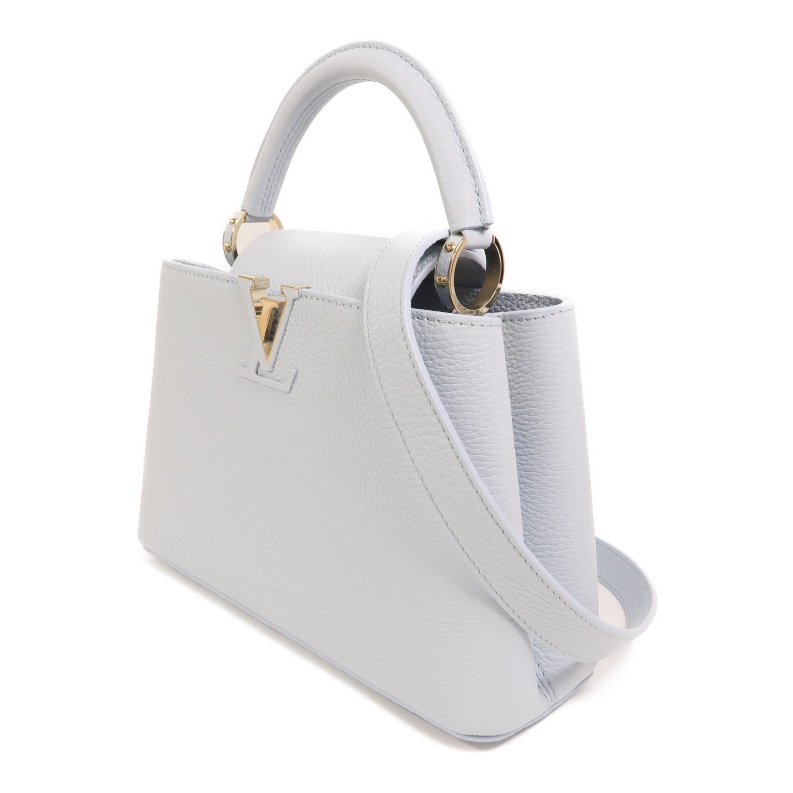 LOUIS VUITTON 牛皮皮革Capucines BB金扣手挽肩背兩用袋