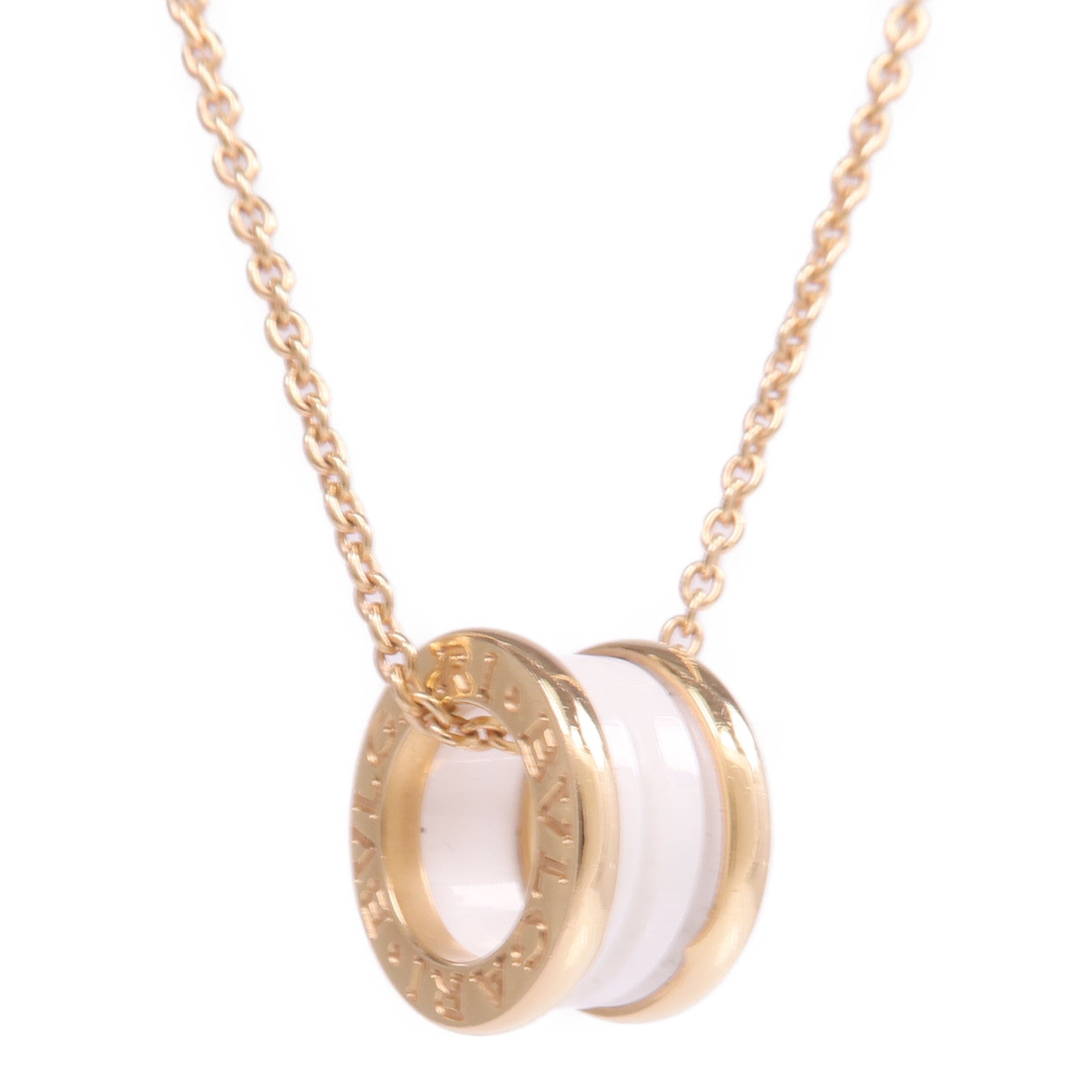 BVLGARI 18K玫瑰金/陶瓷B.Zero 1 Necklace項鍊