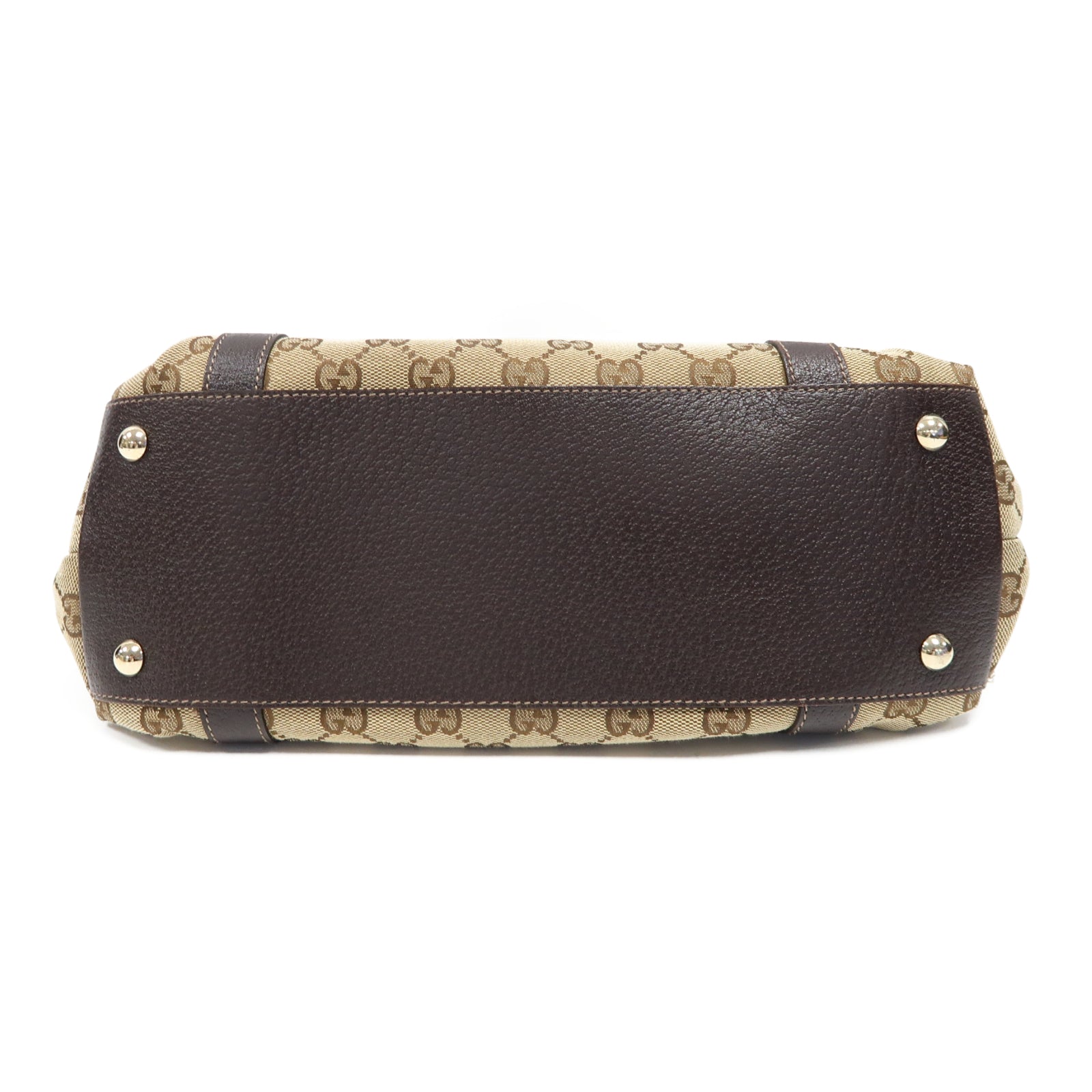 GUCCI 帆布Shoulder Bag金扣肩背袋啡色