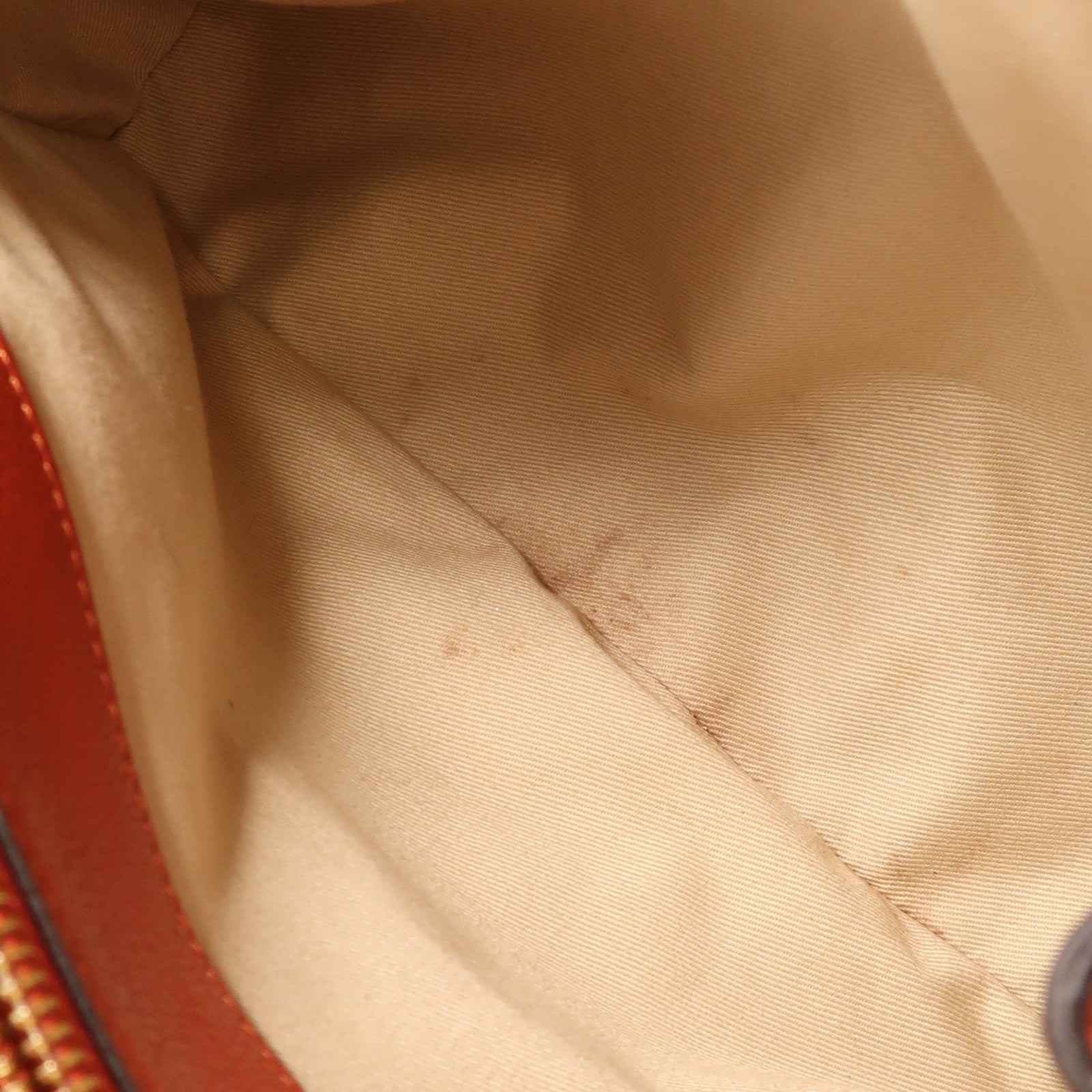 Chloe GHW 2 Way Shoulder Bag Handbag Calfskin Leather Red