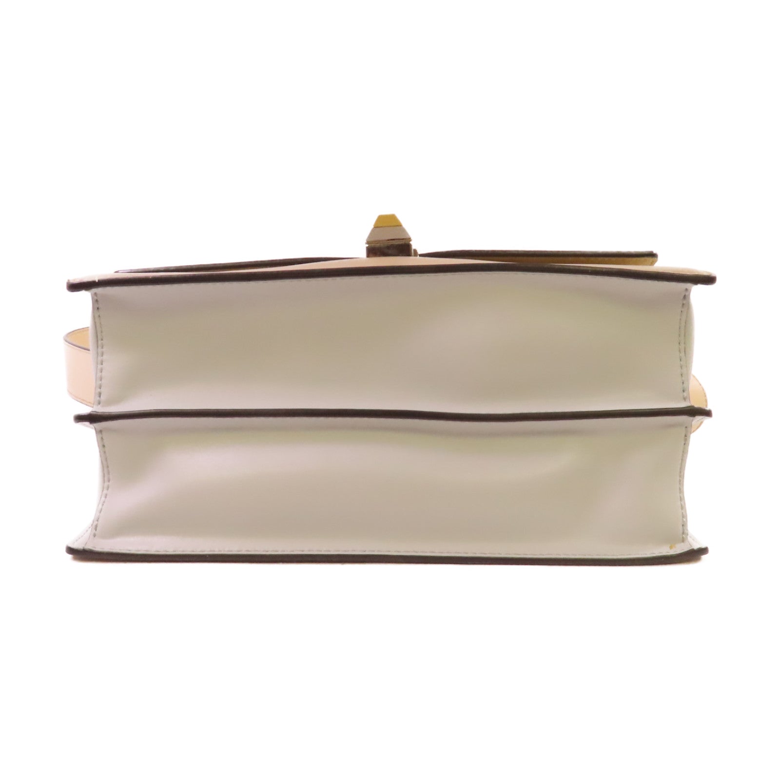 FENDI 【激減優惠】牛皮皮革Monster 2Way Shoulder Bag金扣手挽肩背兩用袋杏色/啡色