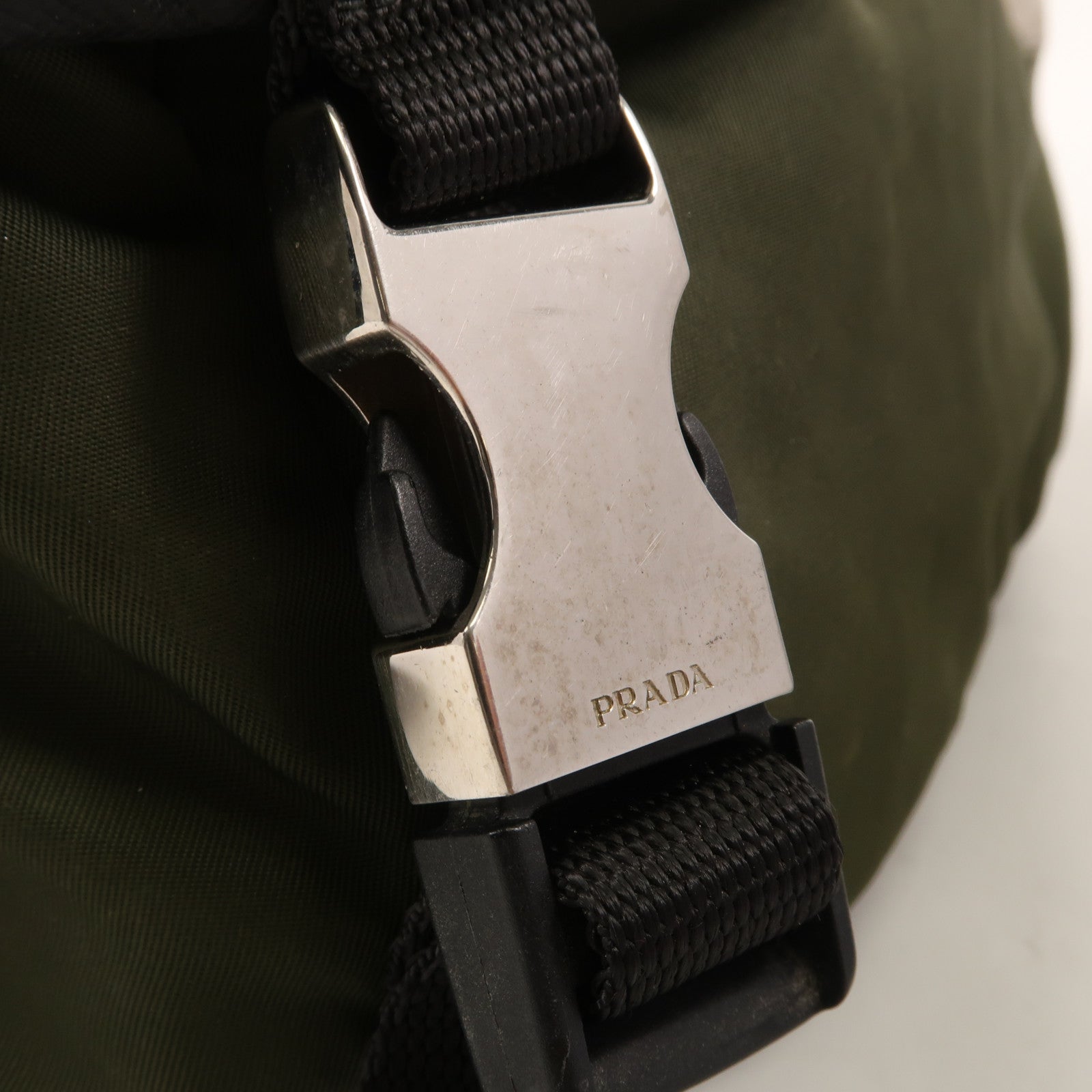 PRADA 帆布Waist Bag銀扣腰包