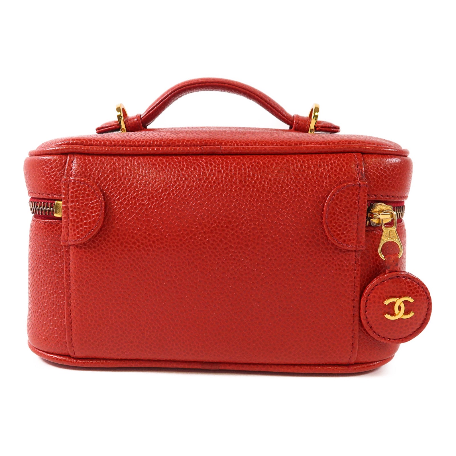 CHANEL 牛皮皮革Accessory Pouch金扣化妝袋