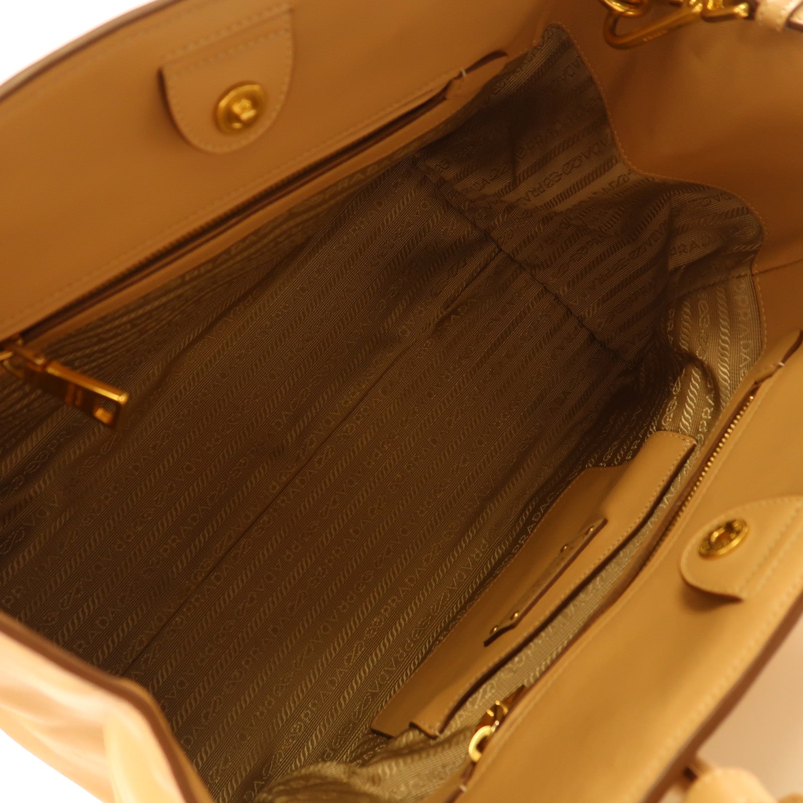 PRADA 牛皮皮革2 Way Shoulder金扣手挽肩背兩用袋