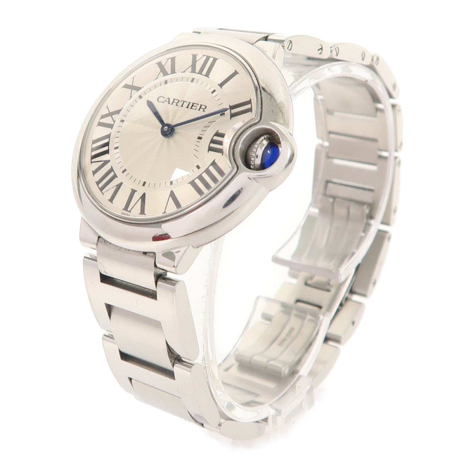 CARTIER Ballon Bleu Quartz Watch W69011Z4 Stainless Steel Silver