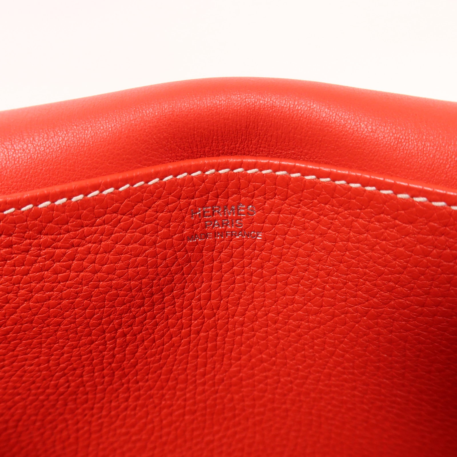 HERMES Clemence皮革Halzan 31銀扣手挽肩背兩用袋