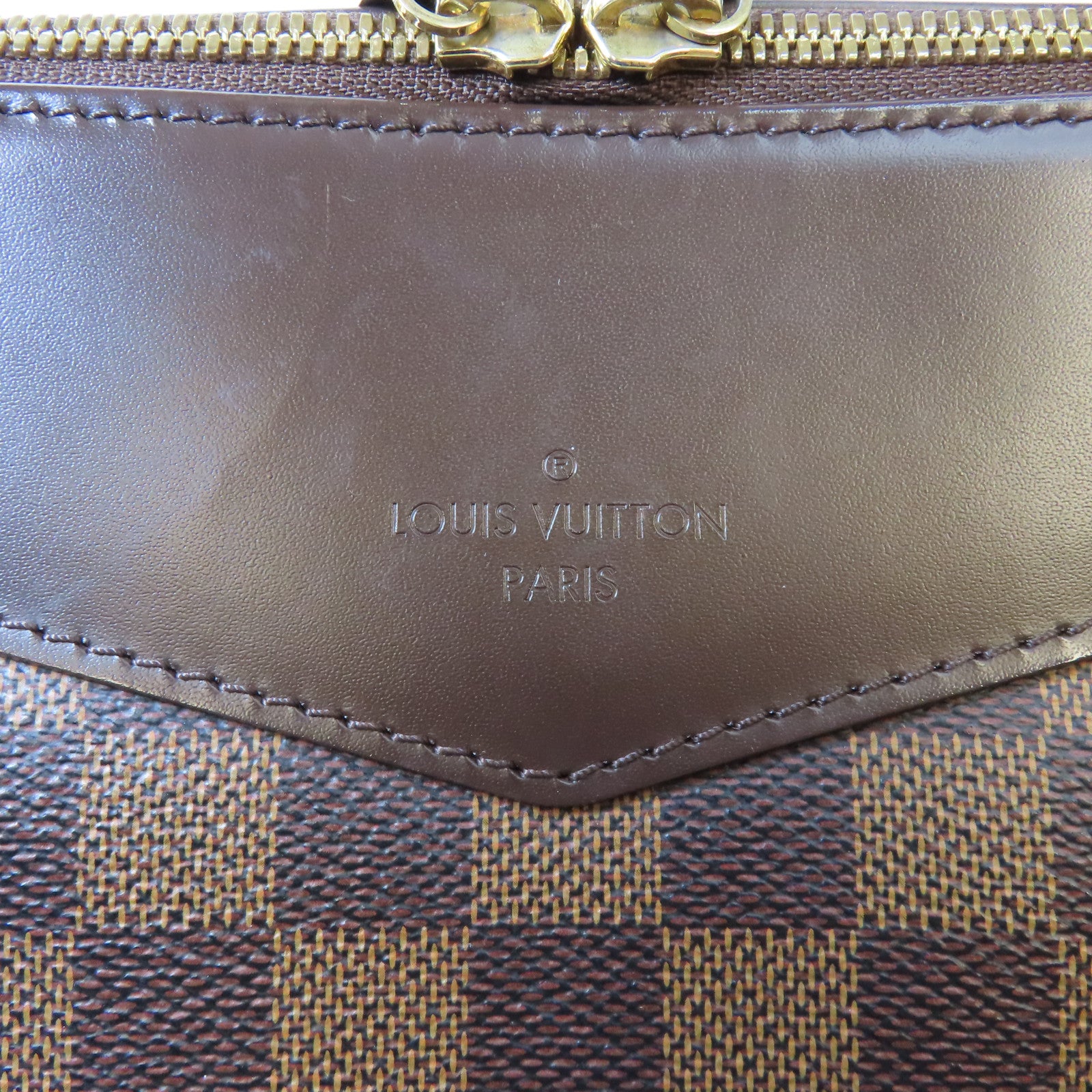 LOUIS VUITTON Damier Westminster GM金扣肩背袋棕色