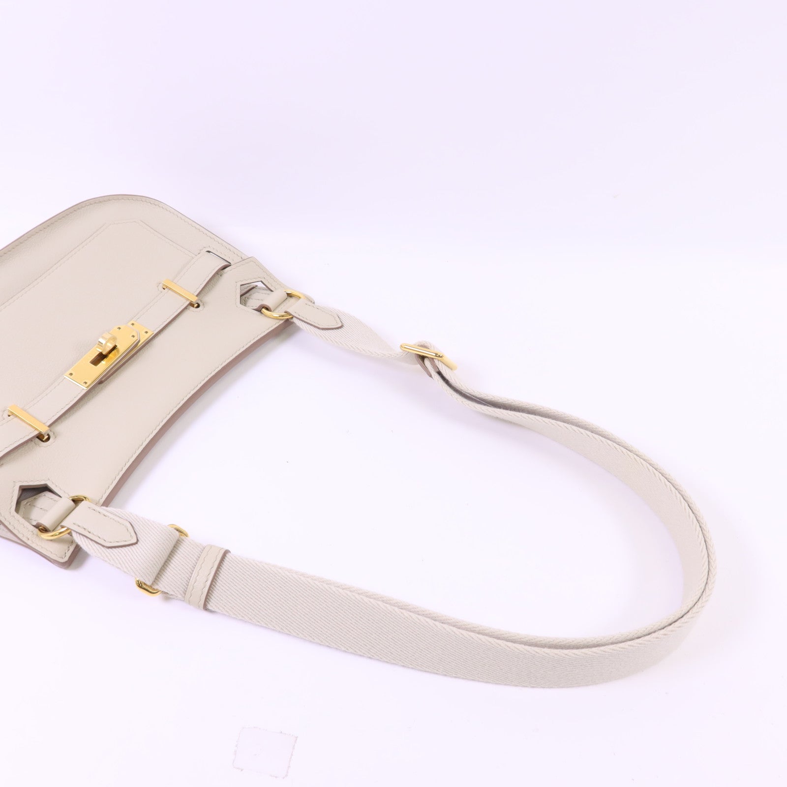 HERMES Evercolor皮革Mini Jypsiere金扣肩背袋Beton
