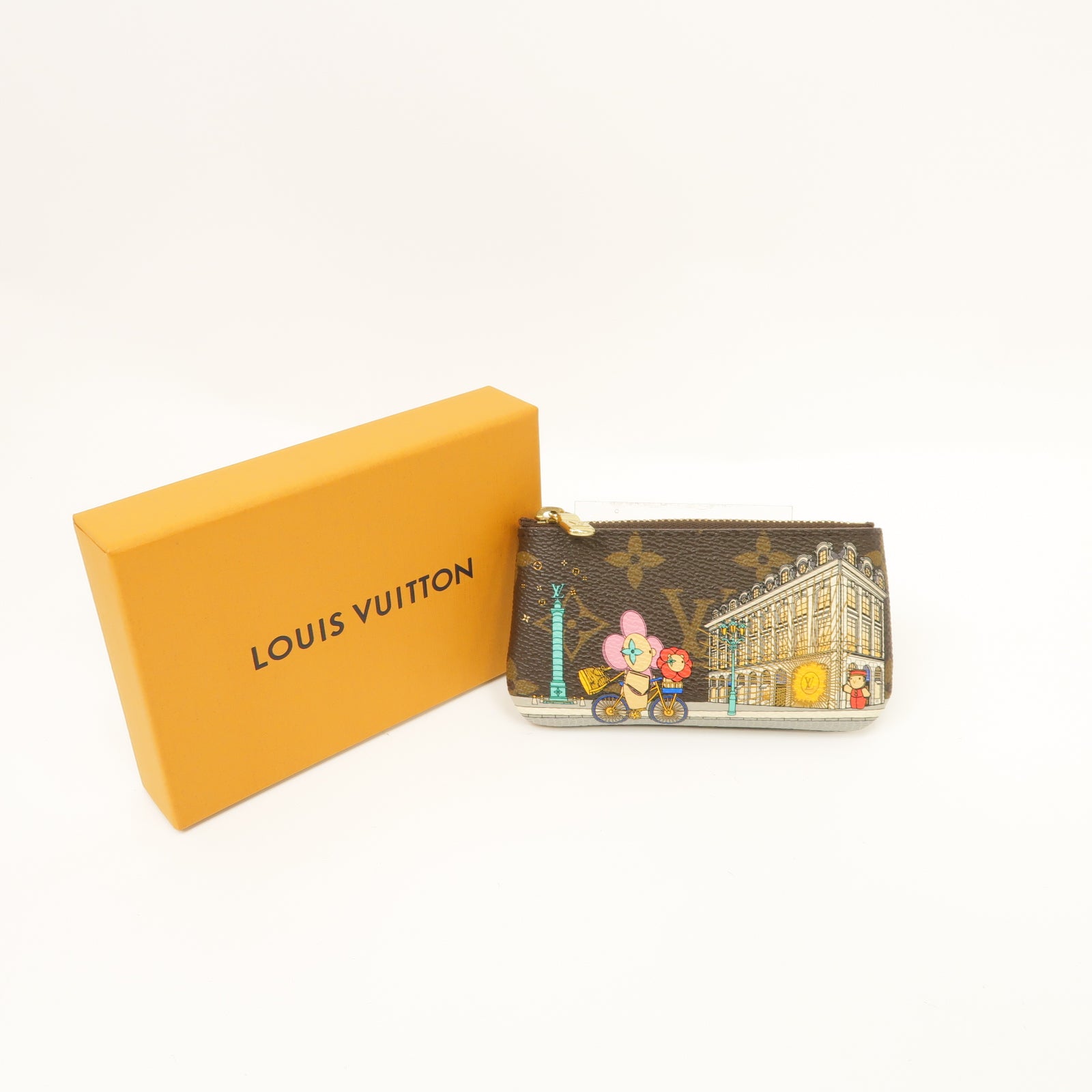 LOUIS VUITTON Monogram Coin/Key Case金扣零錢/鎖匙包啡色