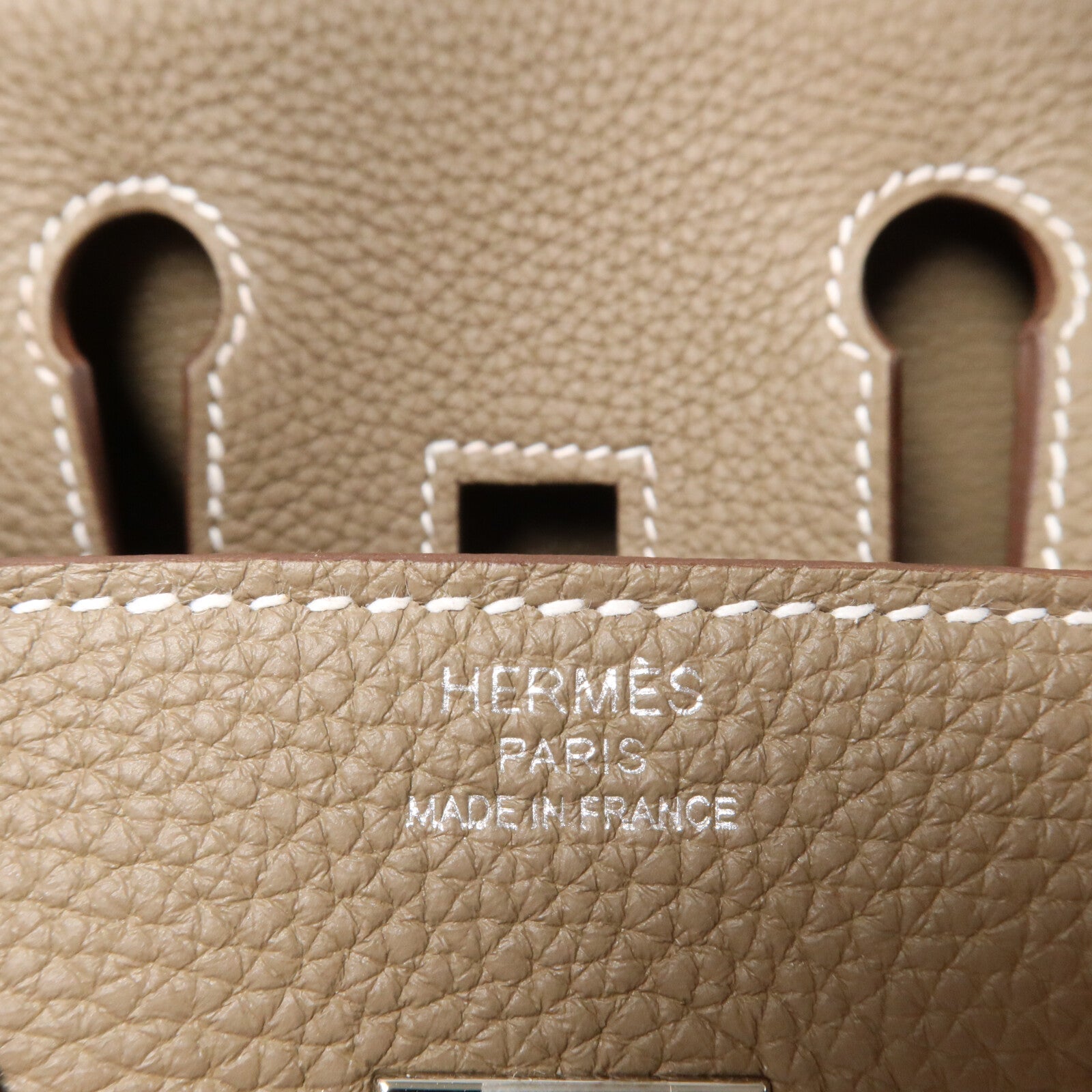 HERMES Togo皮革Birkin 25手挽袋Etoupe