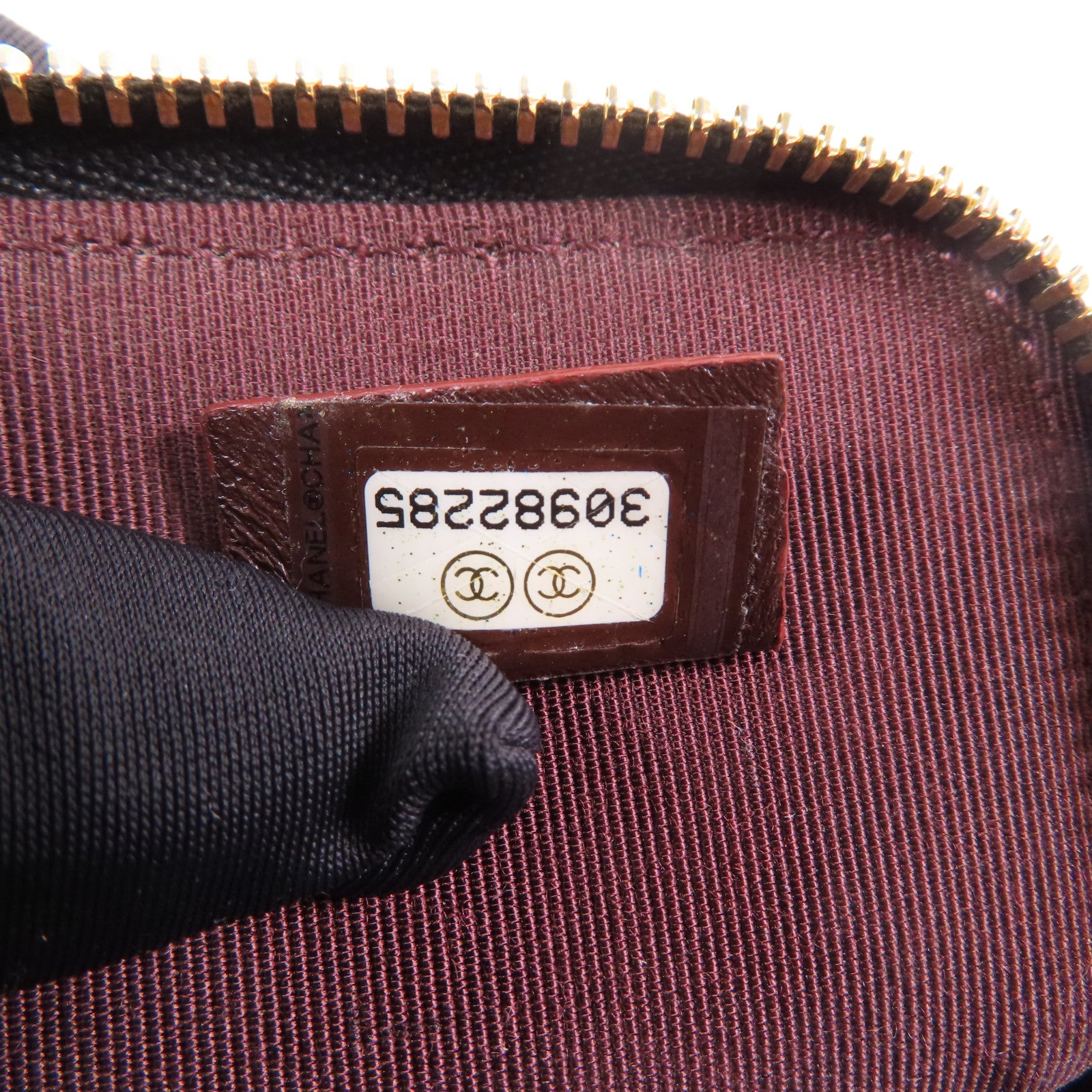 CHANEL 羊皮皮革Card case金扣卡套