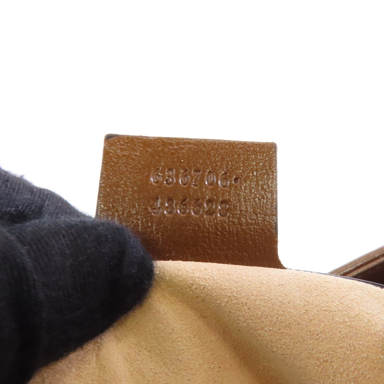 GUCCI 塗層帆布/皮革2 Way Shoulder金扣肩背兩用袋啡色