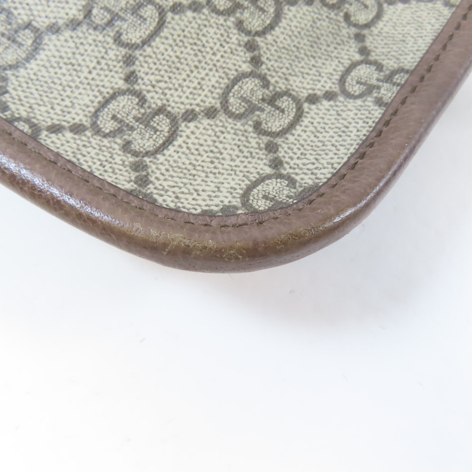 GUCCI 塗層帆布Neo Vintage金扣肩背袋啡色
