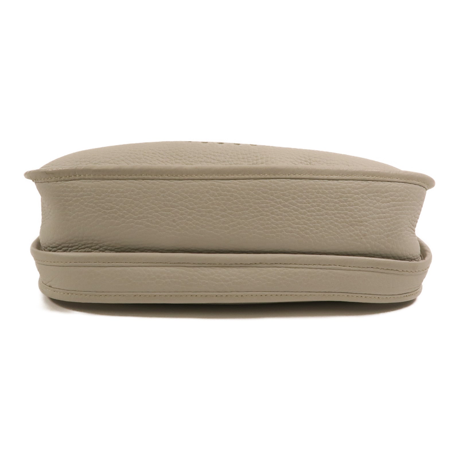 HERMES Clemence皮革Evelyne PM銀扣肩背袋Gris Perle