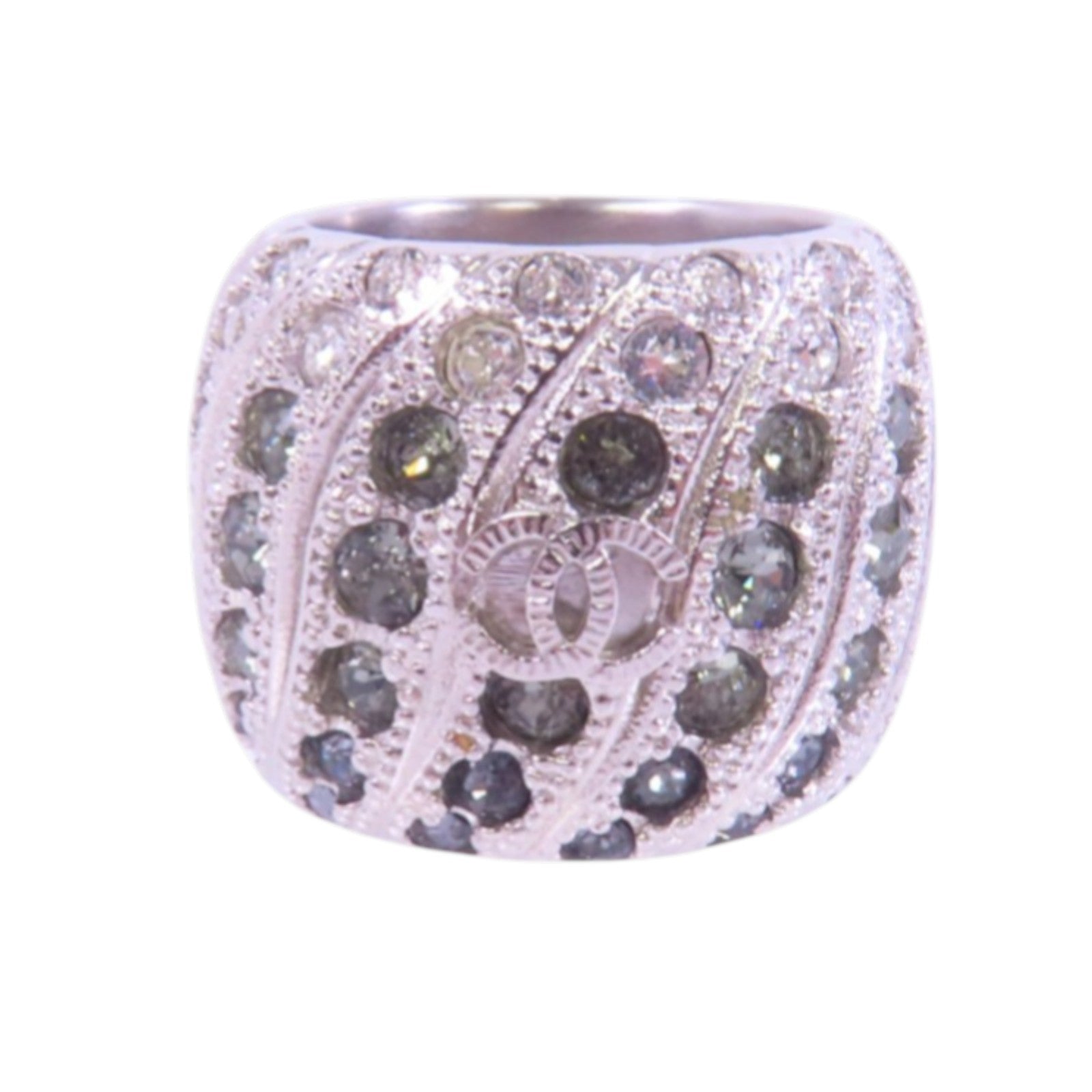 CHANEL 金屬/水鑽Ring戒指US#5