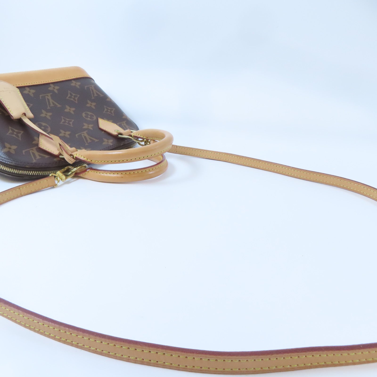 LOUIS VUITTON 【激減優惠】Monogram Alma BB 金扣手挽肩背兩用袋啡色