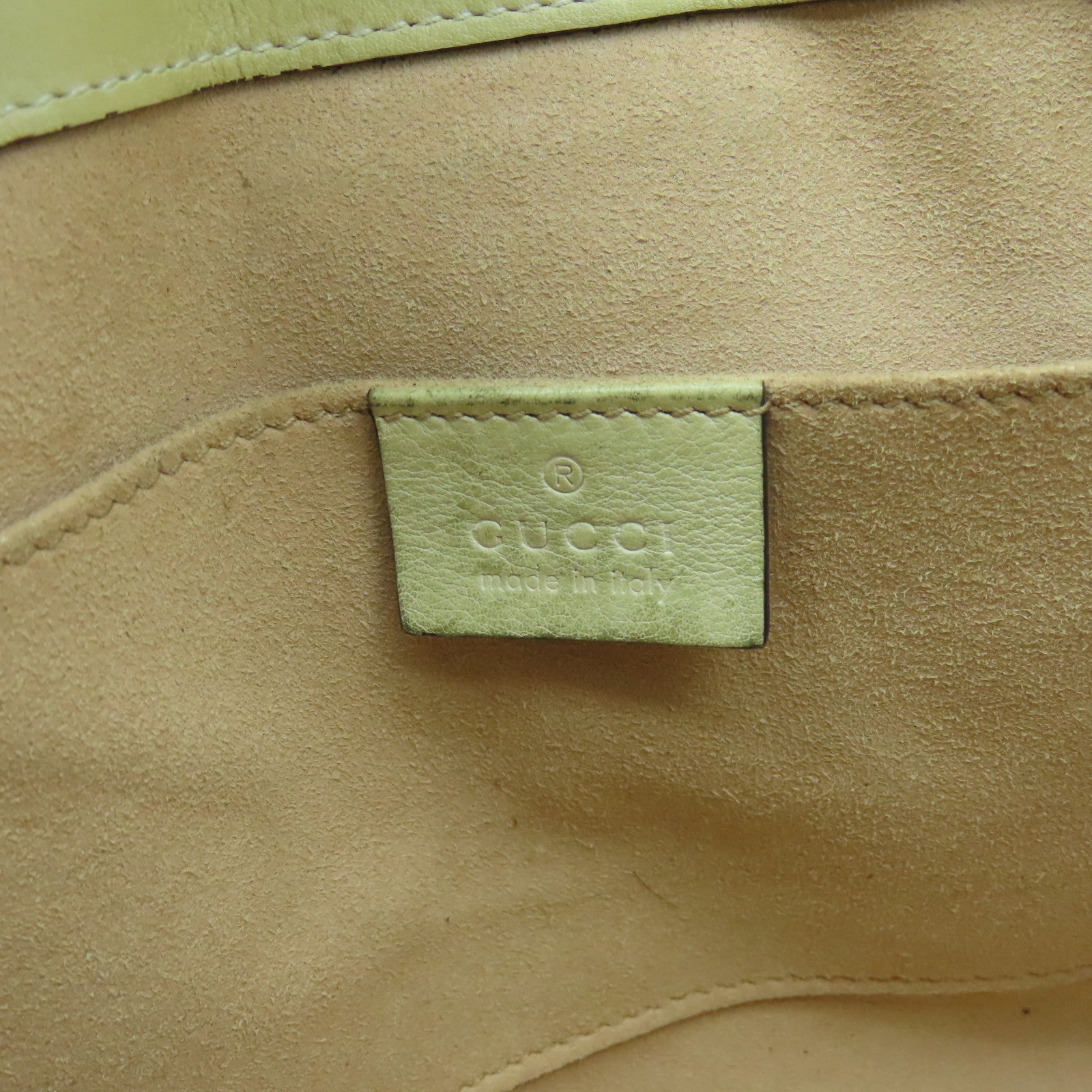 GUCCI 【激減優惠】塗層帆布Padlock GG金扣鏈帶肩背袋灰色/米色