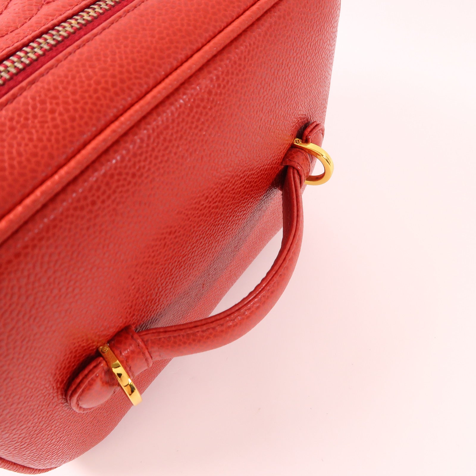 CHANEL 牛皮皮革Accessory Pouch金扣化妝袋