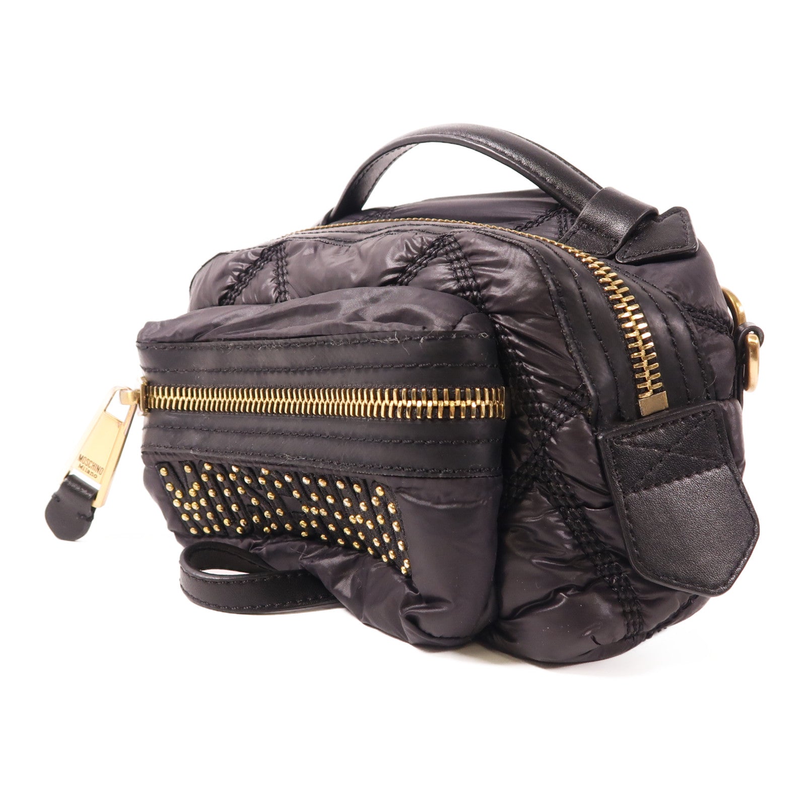 MOSCHINO 尼龍Shoulder Bag金扣肩背袋