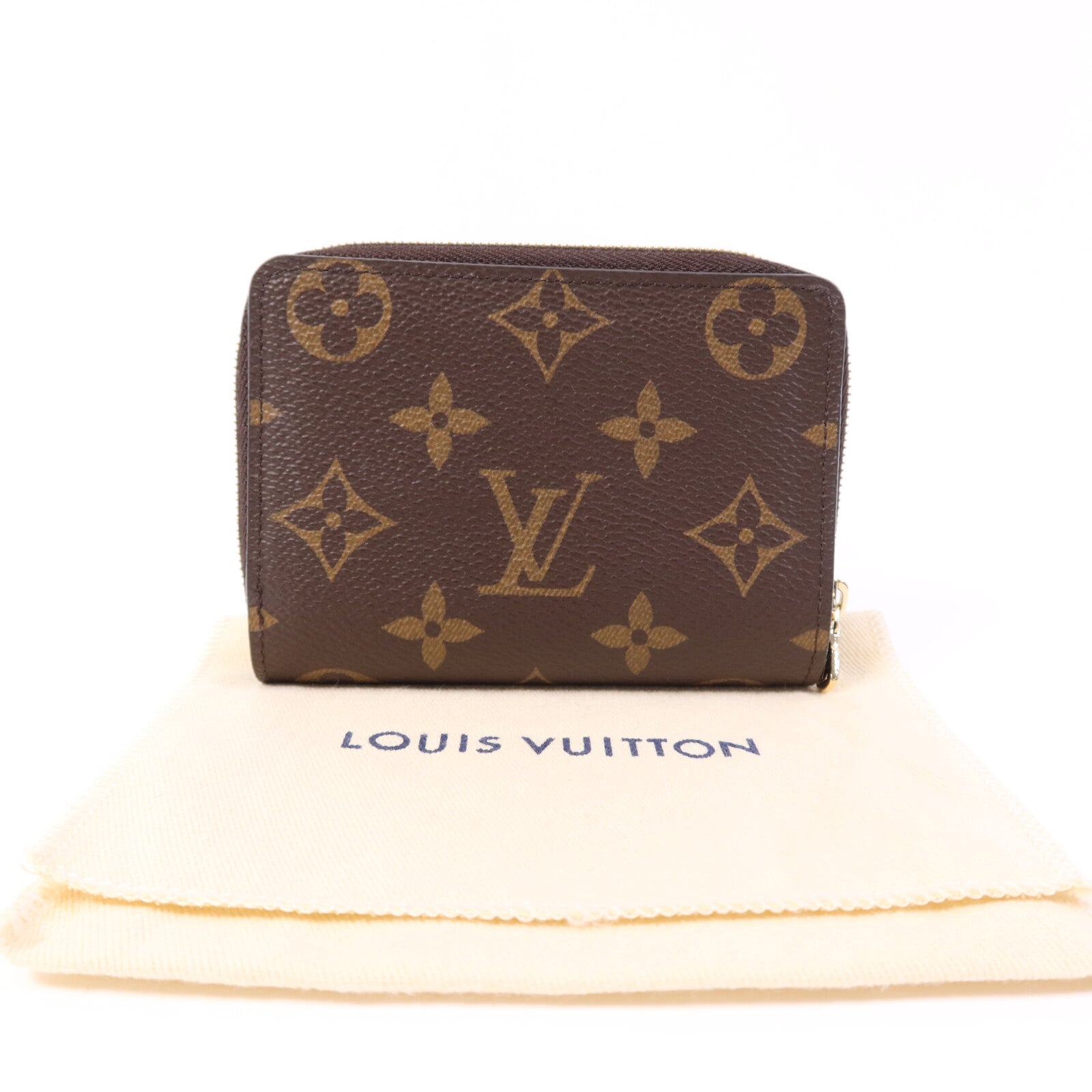 LOUIS VUITTON Monogram Reverse Lou Wallet金扣錢包
