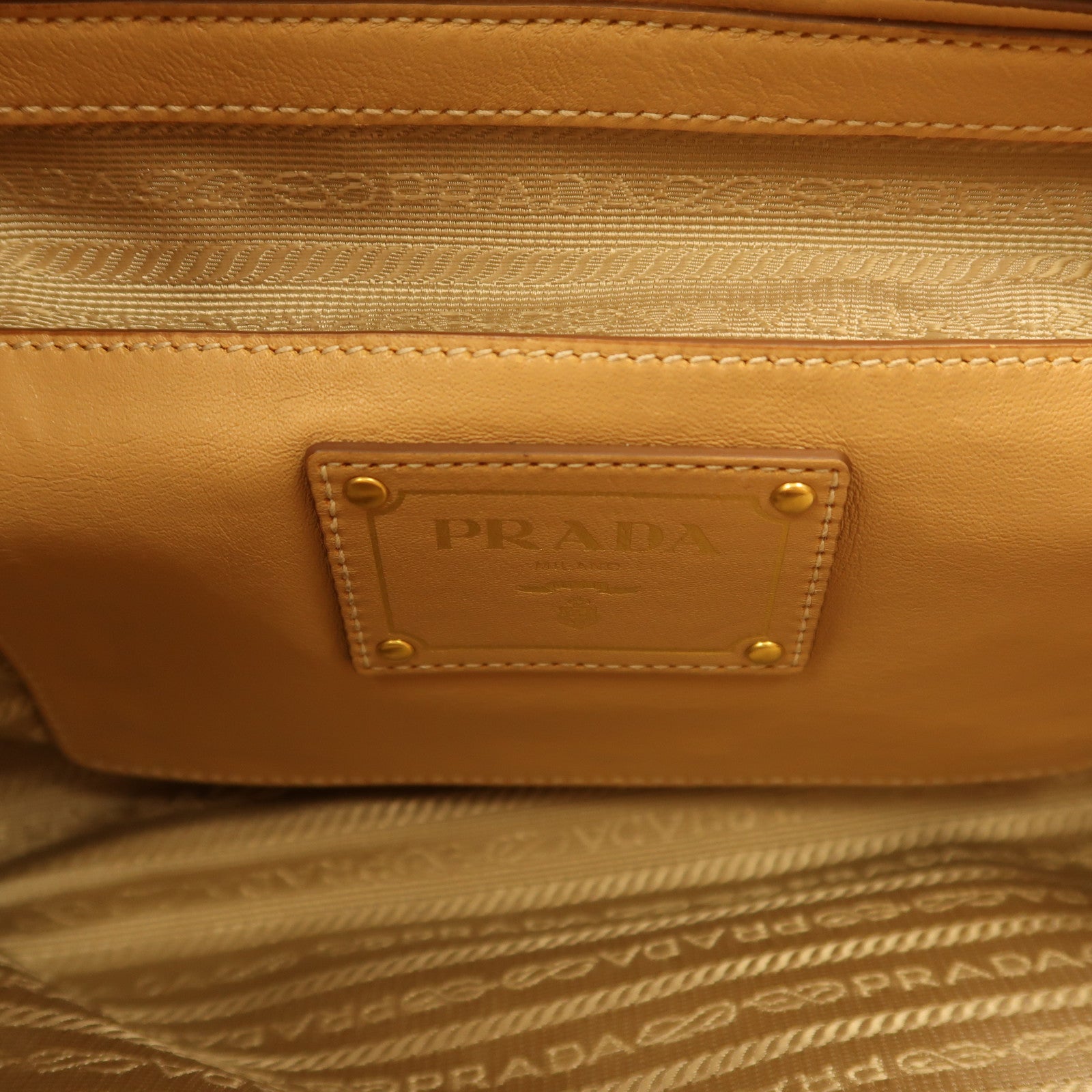 PRADA 牛皮皮革2 Way Shoulder金扣手挽肩背兩用袋