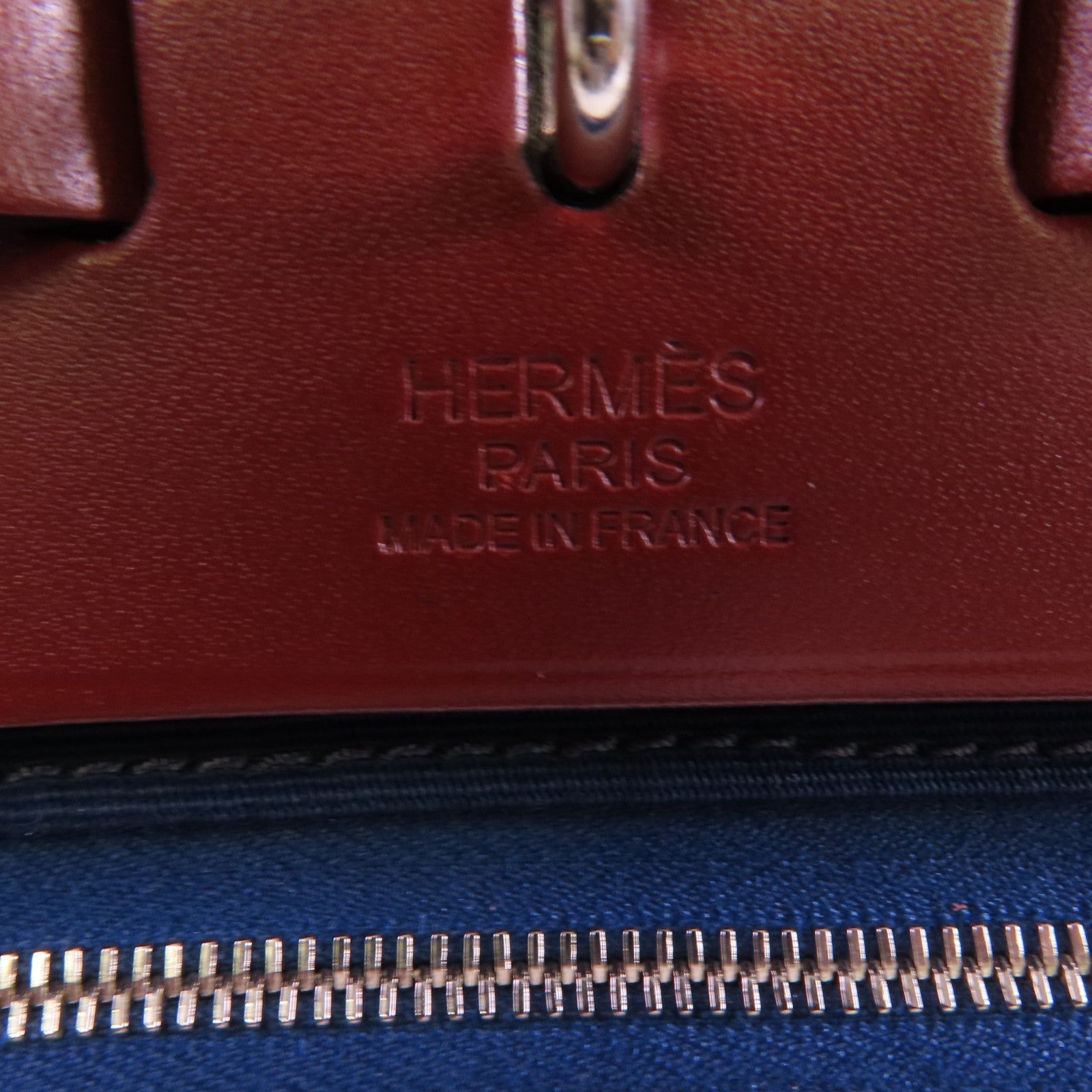 HERMES 帆布Herbag PM銀扣手挽肩背兩用袋