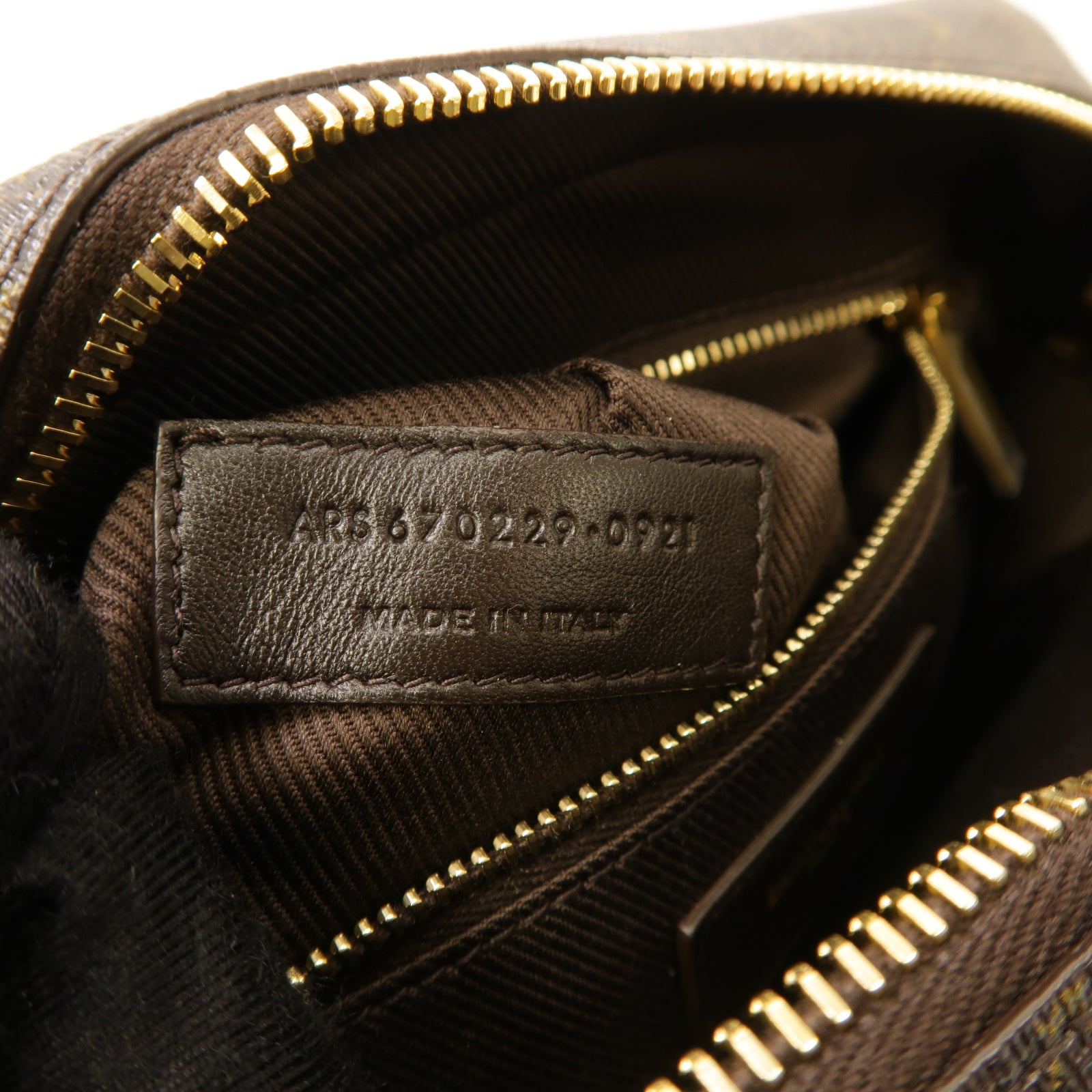 SAINT LAURENT 【清倉大減價】塗層帆布Shoulder Bag金扣肩背袋啡色