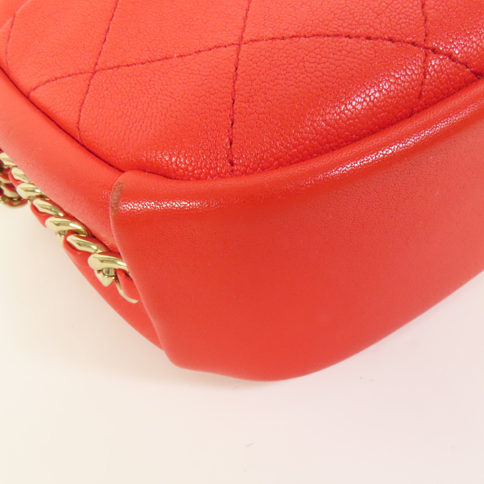 CHANEL 牛皮皮革Shoulder Bag金扣鏈帶肩背袋