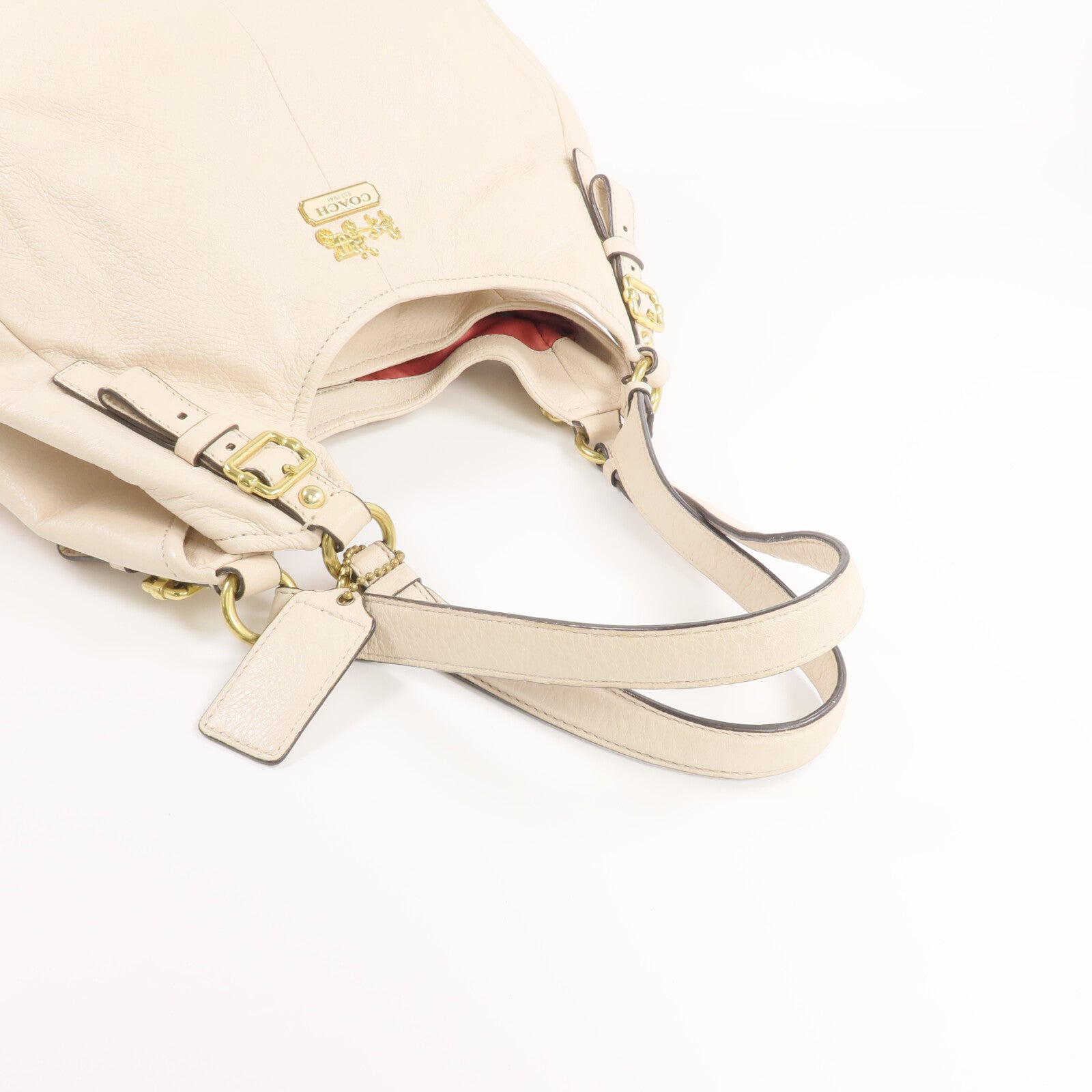 COACH 牛皮皮革Shoulder Bag金扣肩背袋