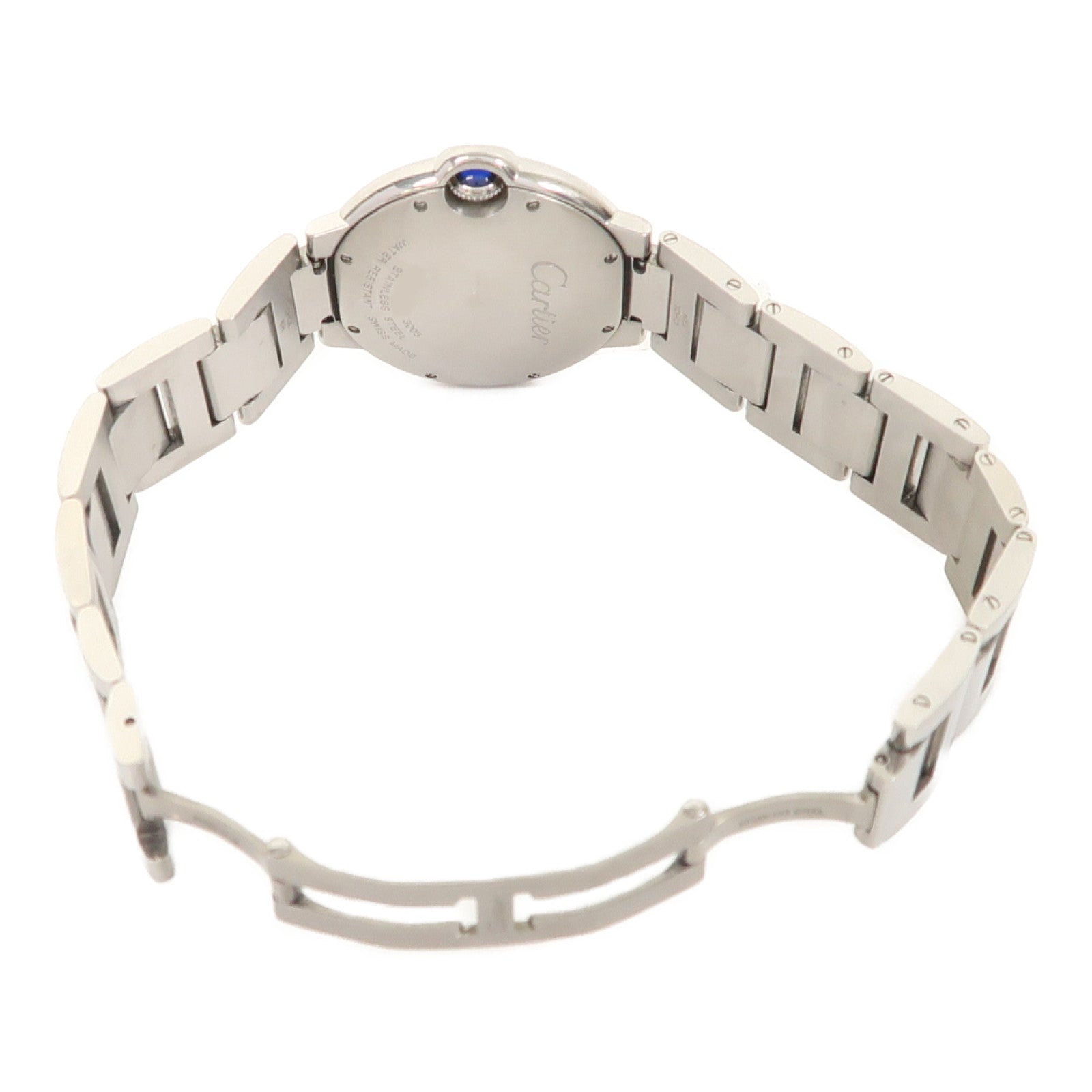 CARTIER Ballon Bleu Quartz Watch W69011Z4 Stainless Steel Silver
