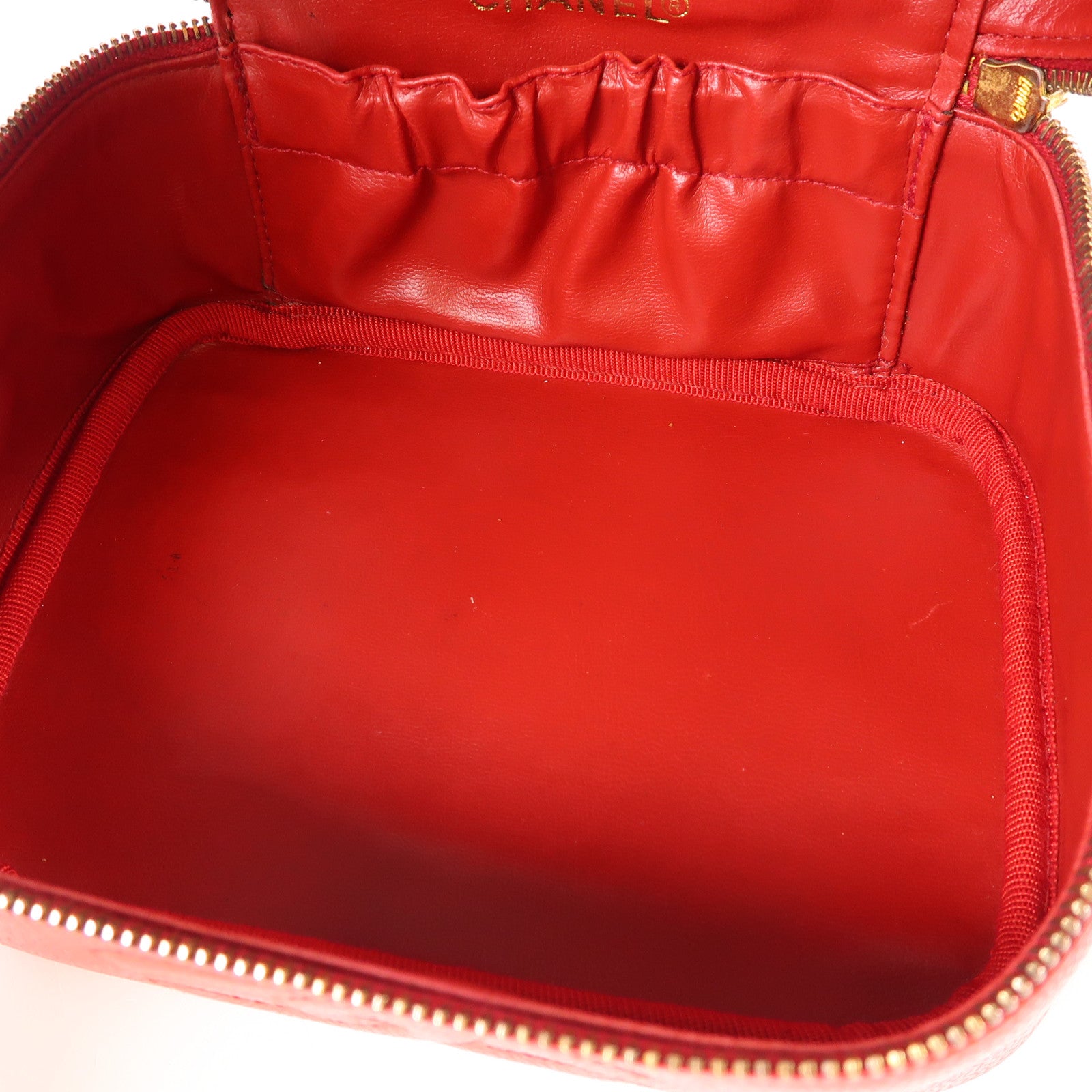 CHANEL 牛皮皮革Accessory Pouch金扣化妝袋