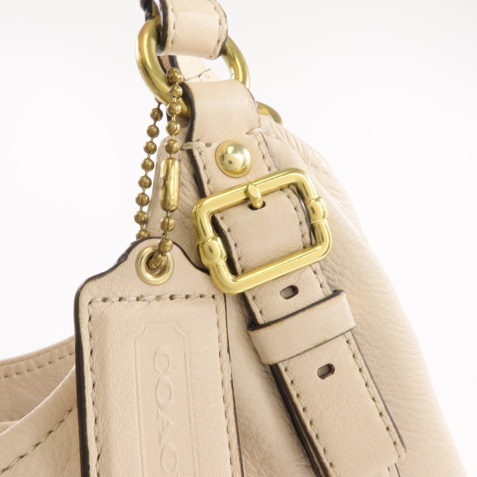 COACH 牛皮皮革Shoulder Bag金扣肩背袋